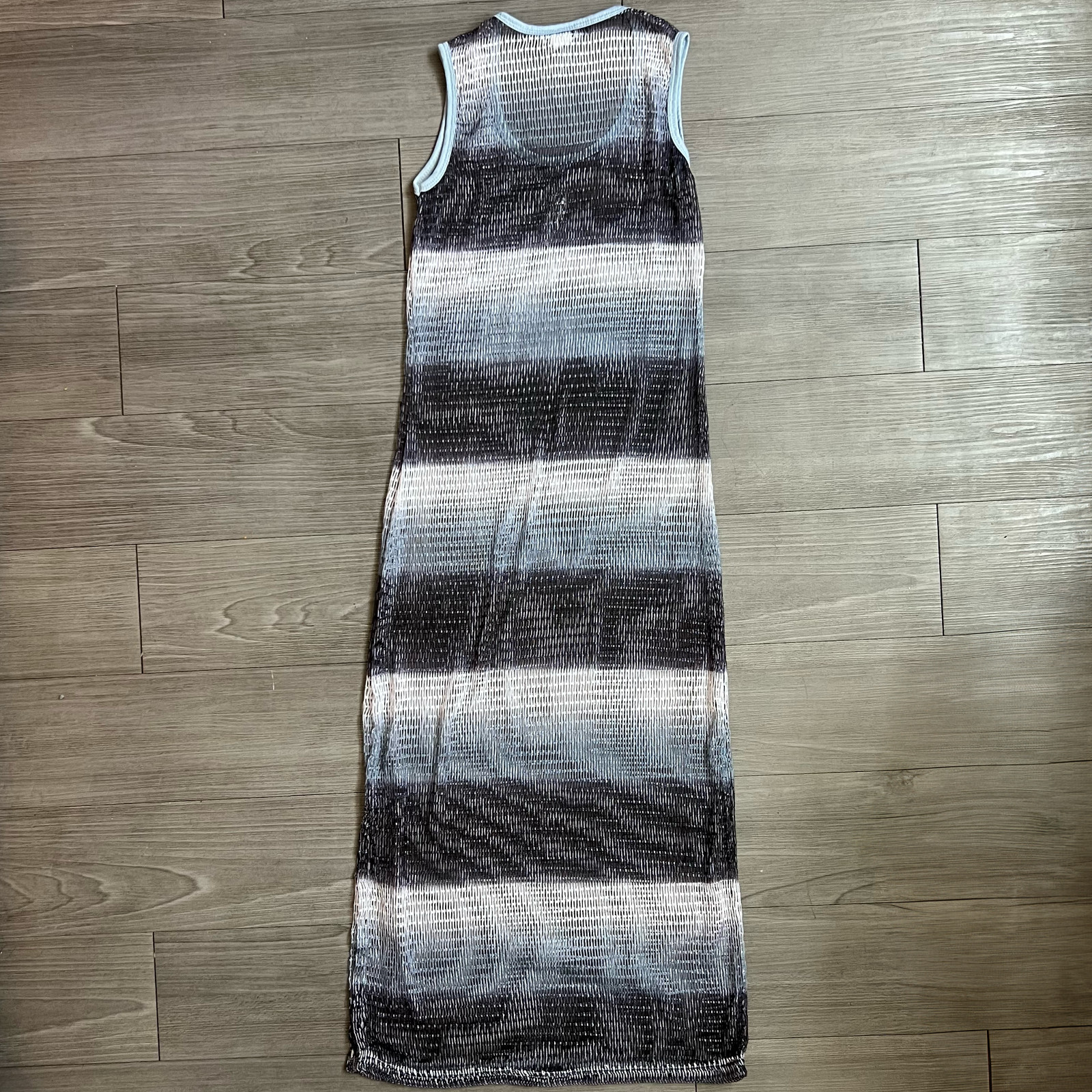 Vintage Ombre Mesh Net Maxi Dress Pool Coverup Vacation Voice Brand Size M