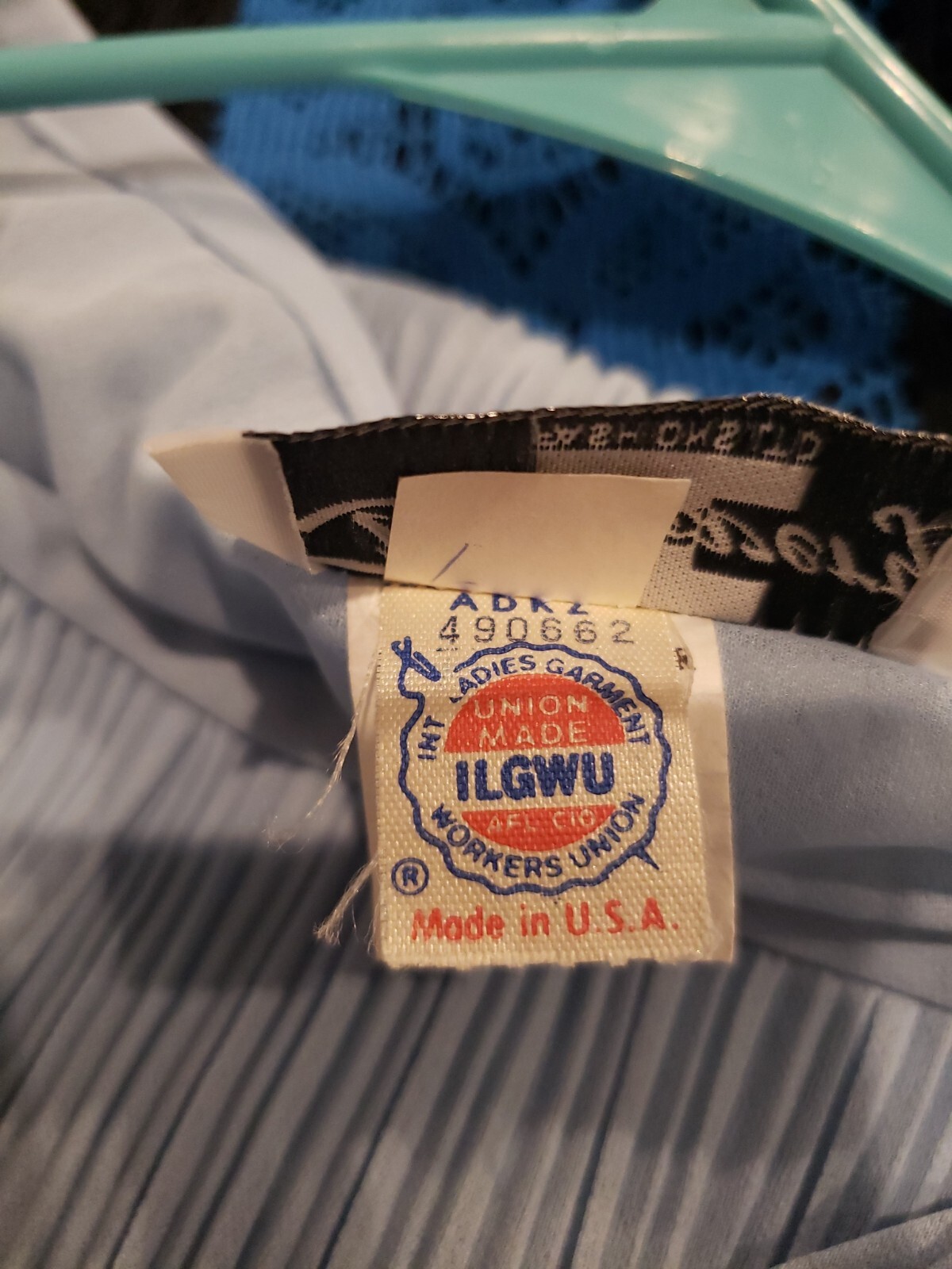 Discovery Fashions Ltd Size 10 Dress Lt Blue Long Sleeve Pleated Ruffle Sheer