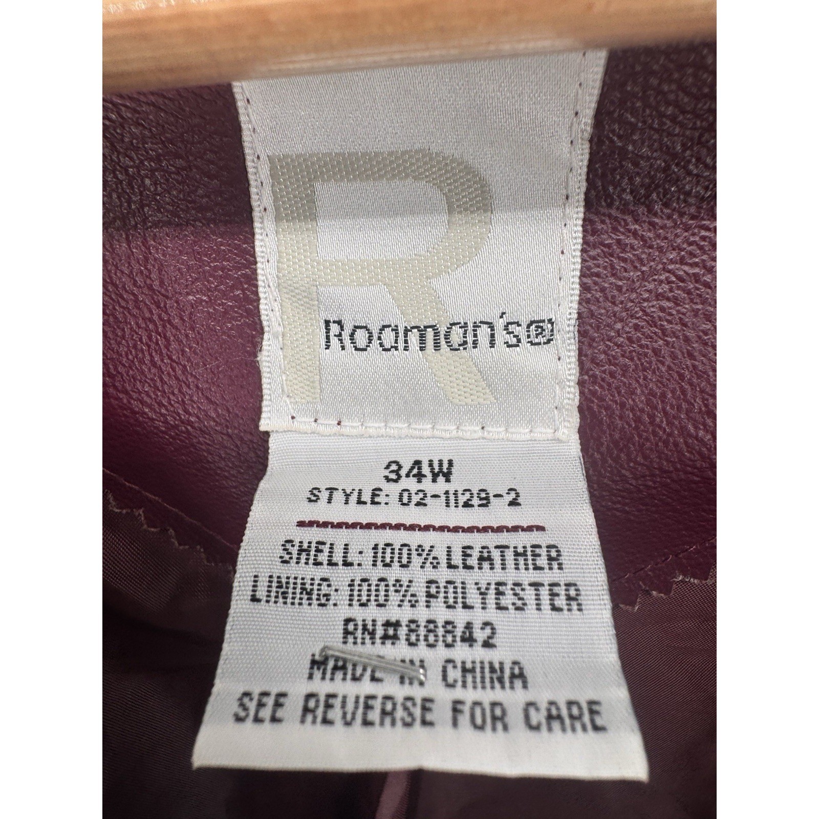 VTG 90’s Roaman’s Genuine Leather Women’s Sz 34W Purple Long Trench Coat Witch