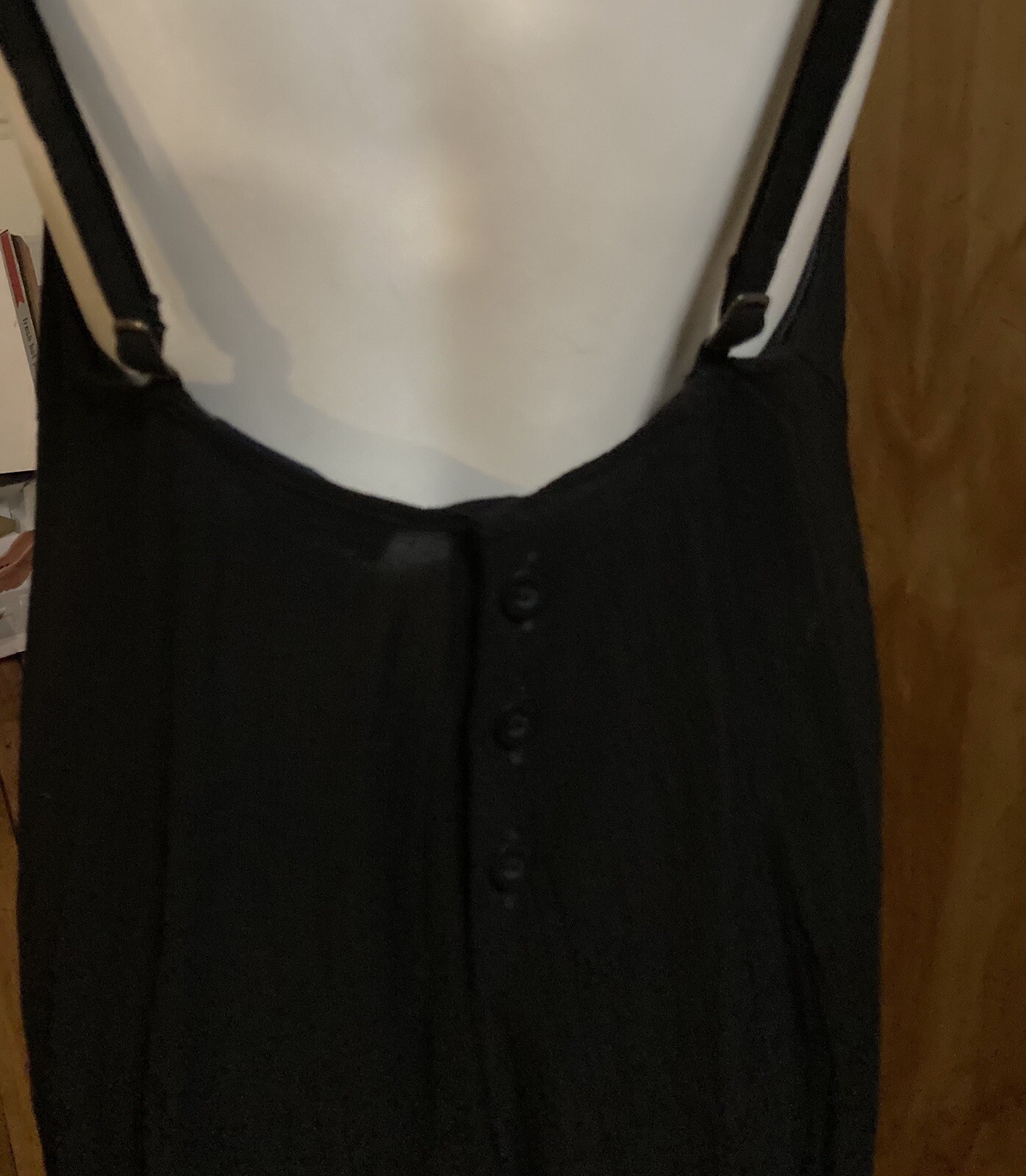 Vanessa Bruno Paris Vintage Long Black Slip Dress Sz 40/8 Super-low back!