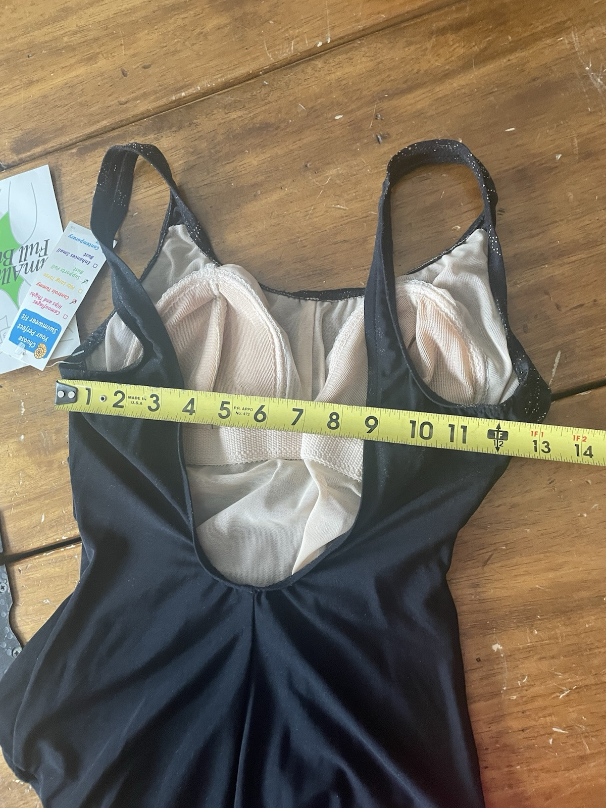 New Tags NWT Vintage 90s Slim Allure Sears Shaping Bathing Suit Swim Wrap Sz 10