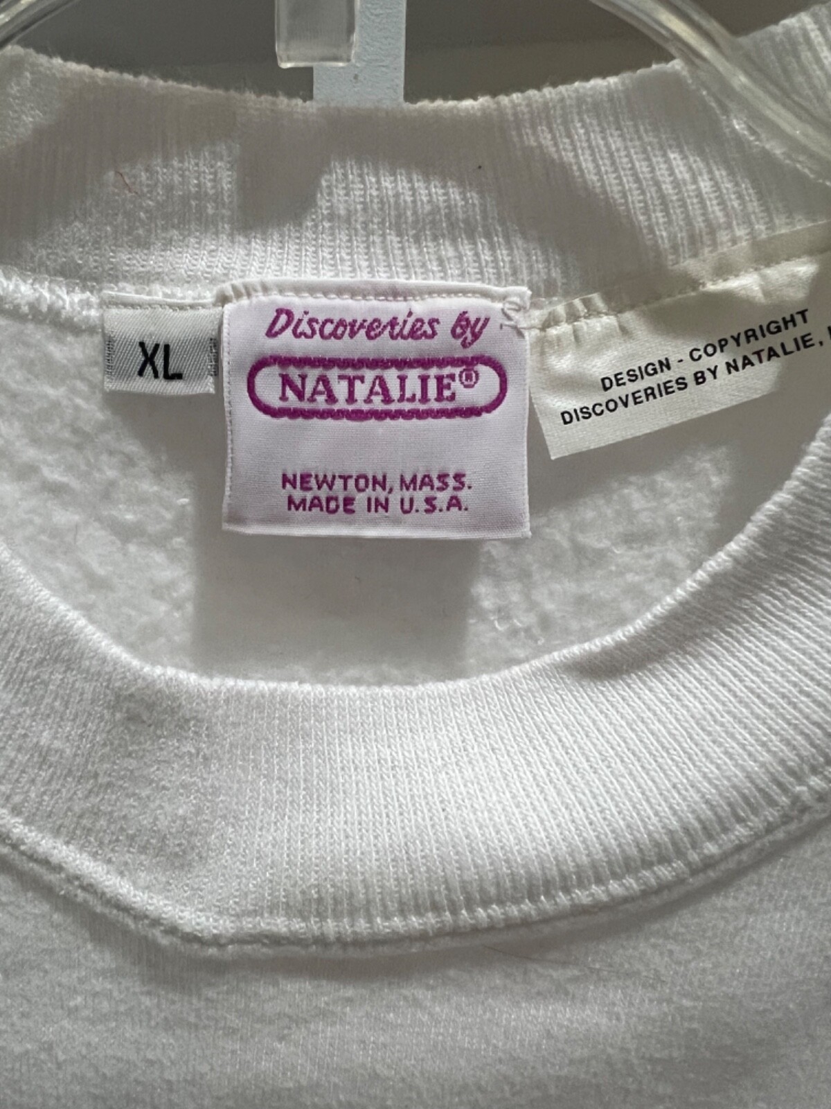 Vintage Discoveries by Natalie Embroidered Tennis Sweatshirt Embellished XL RARE