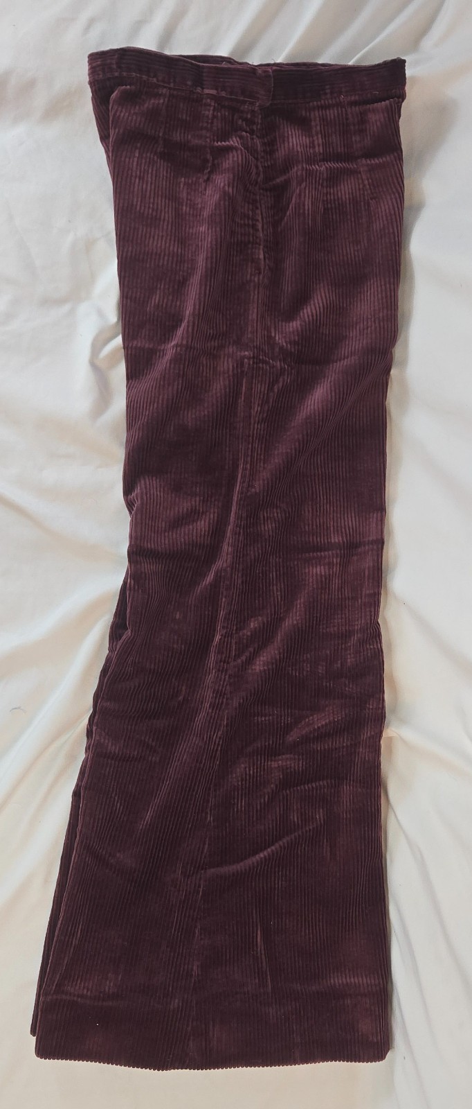 Vintage Women’s Wide Legged Flared Purple Corduroy Size 12 30″ Waist 28″ Inseam