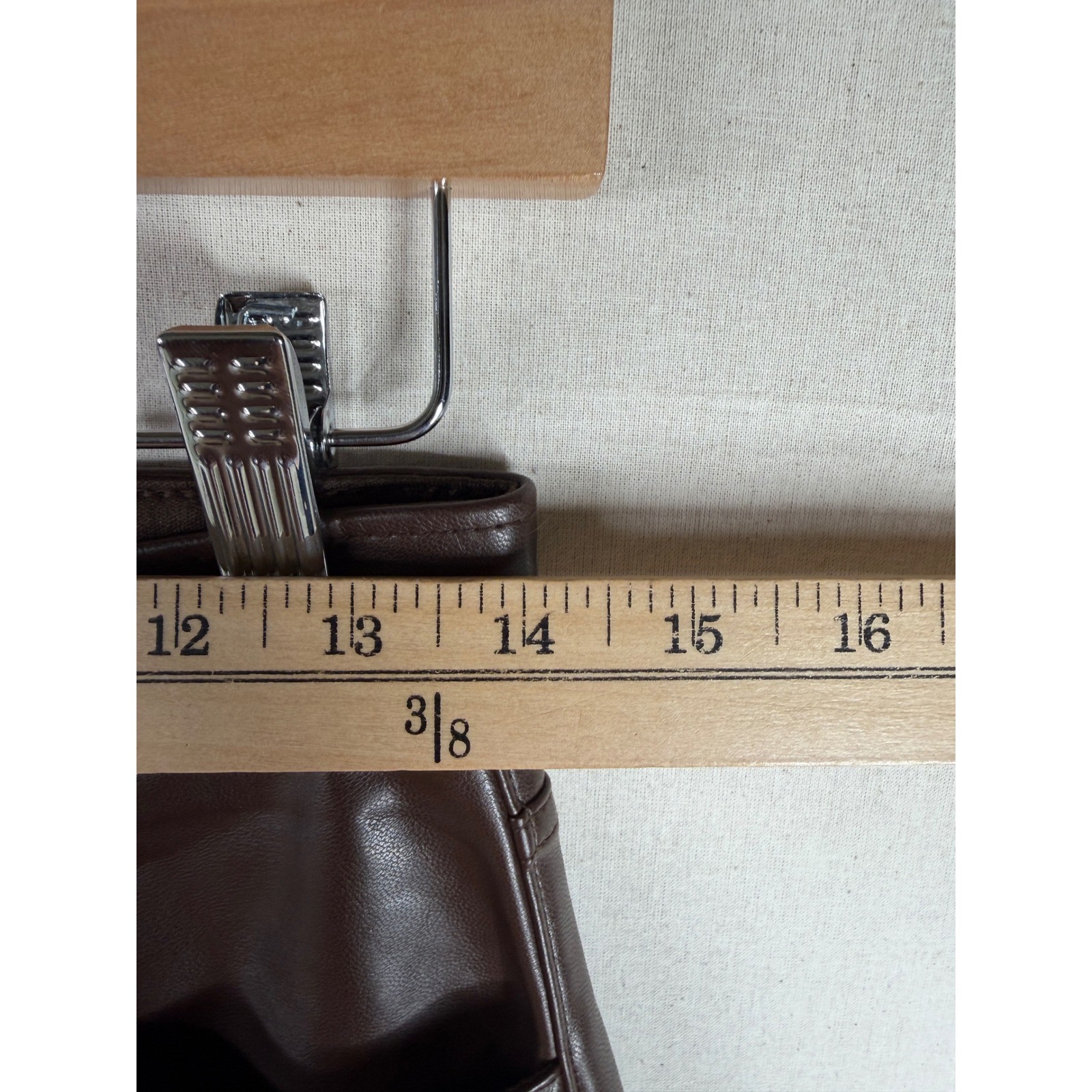 Abercrombie & Fitch Curve Love Vegan Leather 90’s Straight Pants size 4/27 Brown