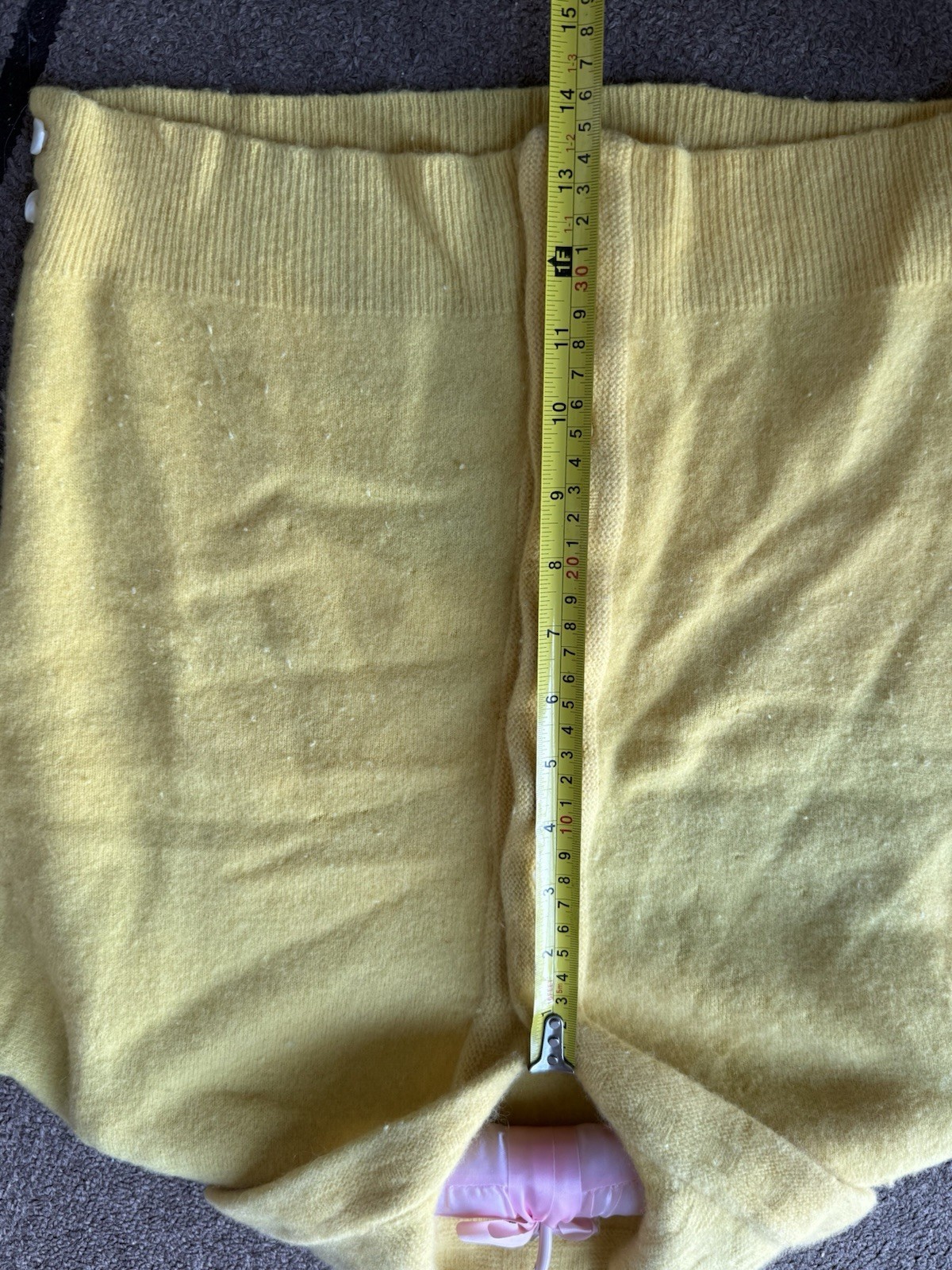 Vintage 1940s 1950s Wool Cardigan Sweater Button Up Rockabilly Womens Yellow