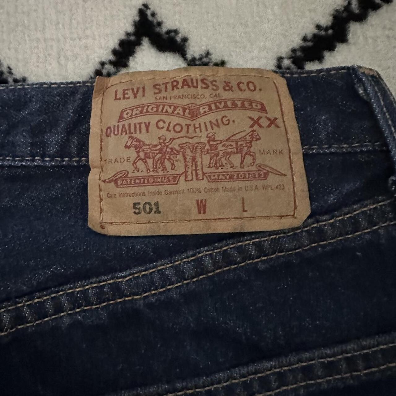 Vintage 90s Dark Levis 501s Size 27×32