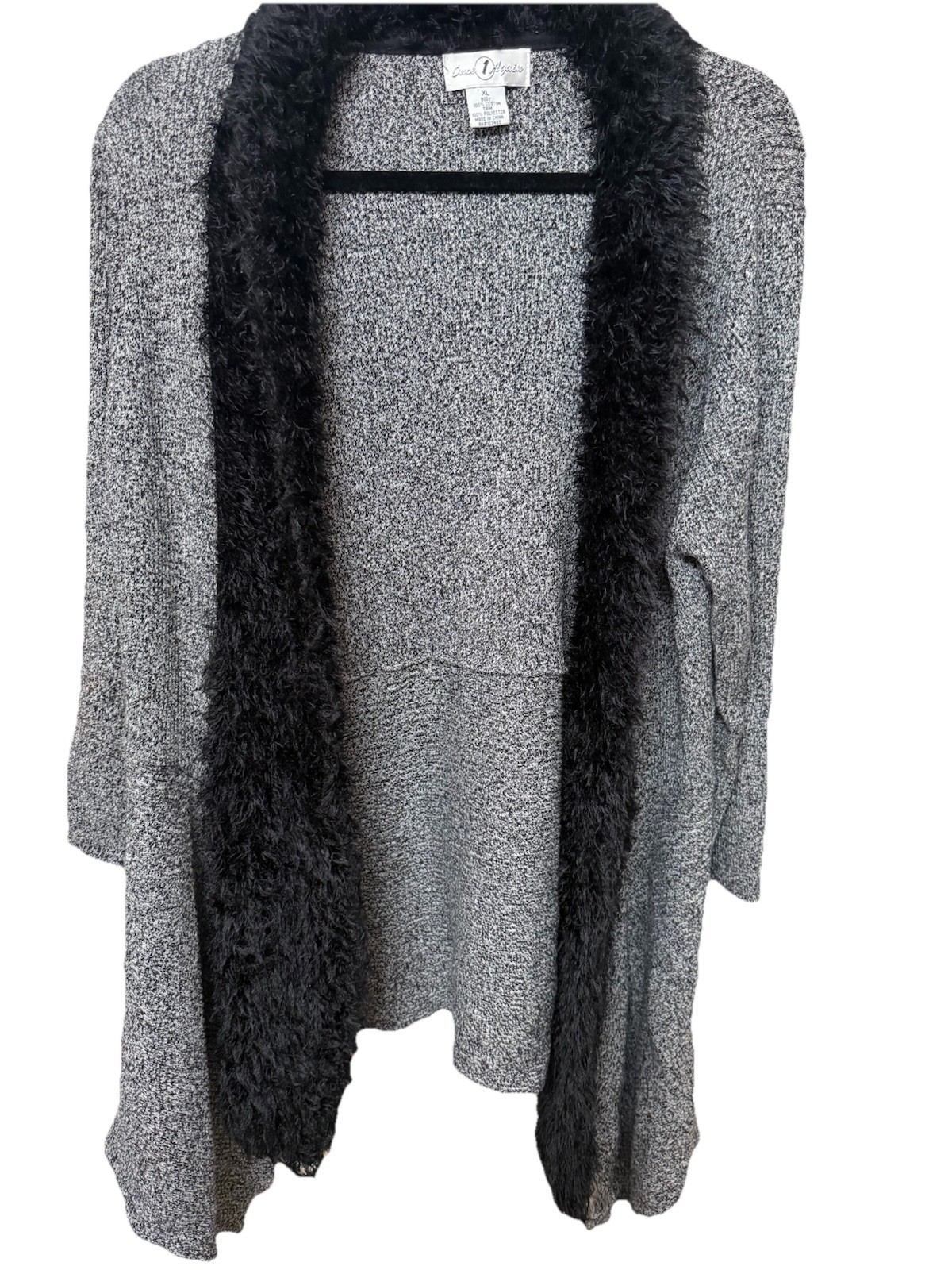 Penny Lane Cardigan Sweater Fur Lined Collar xl glamrock,steampunk,almost famous