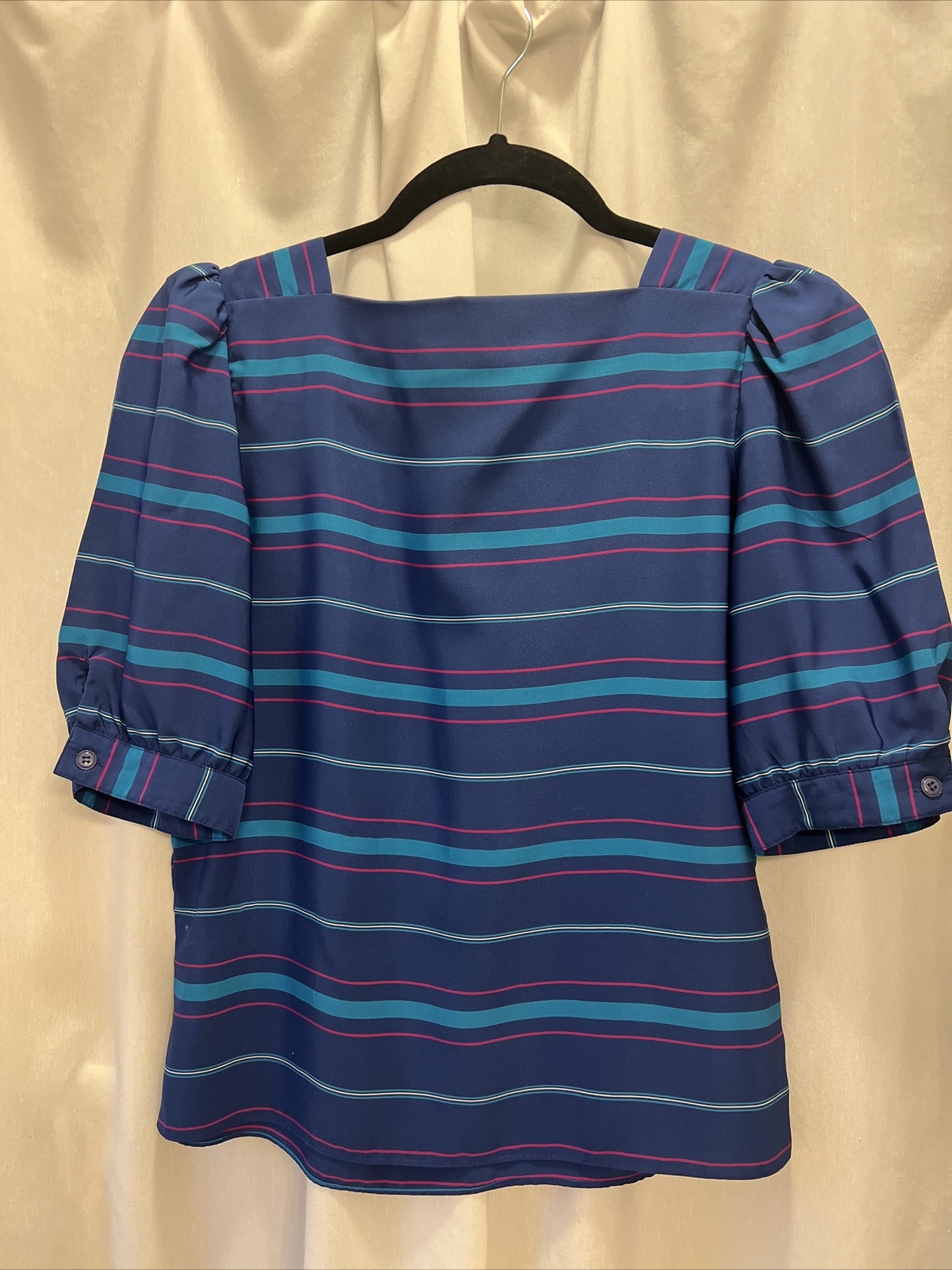 Vintage 80s SASSON Striped  Blouse Top Shirt Women’s Size 6/7 Small