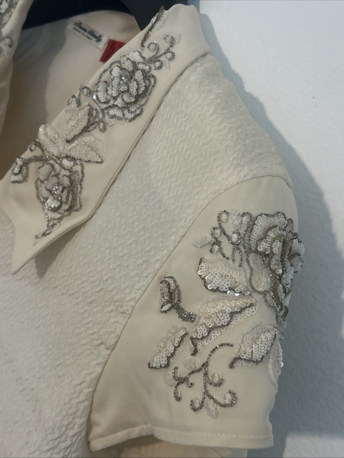 Vintage Valentino Night Amen Wardy Dress Cream Sequins Beaded Dress