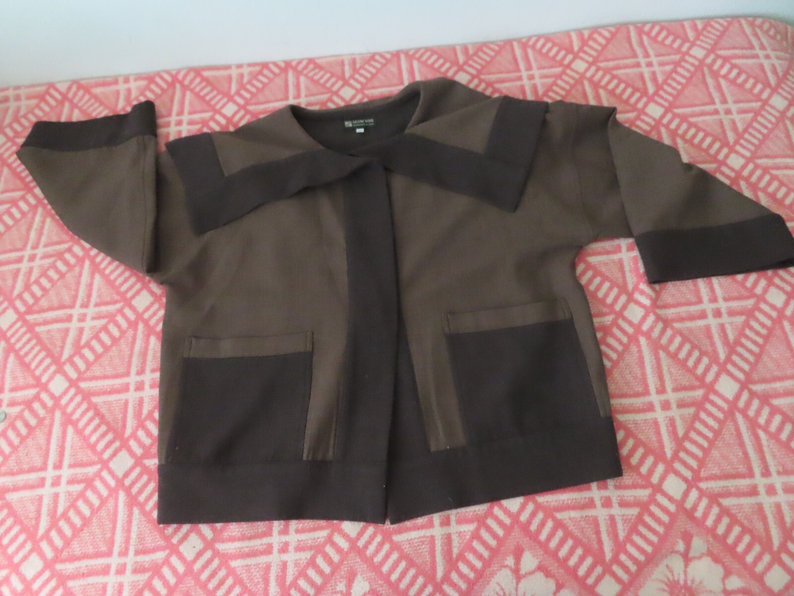 ARLENE WOHL Fiber Artist Hand Woven Rich Jacket Coat M vintage 90s rare