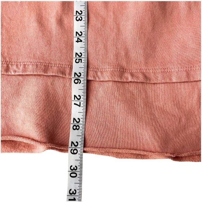 Soft Surroundings Dusty Rose Cotton Tunic Top Snap Sleeve Made USA M Oversized