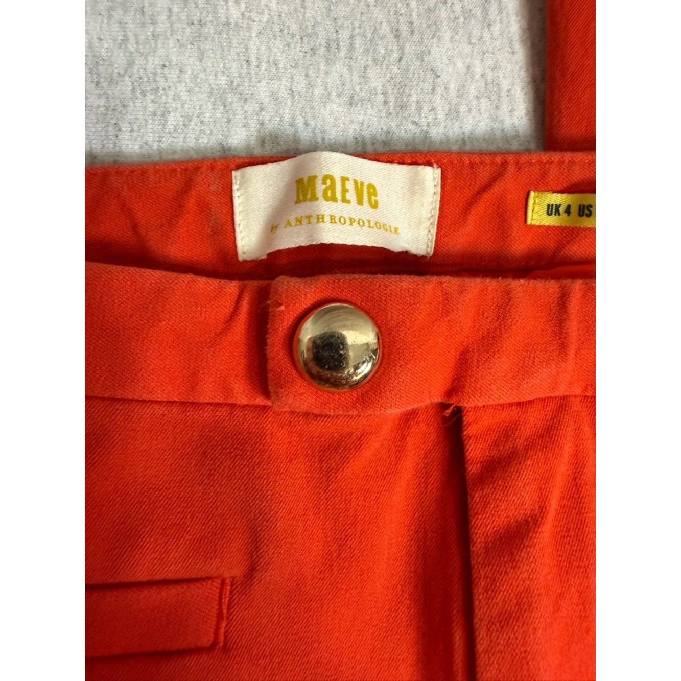 Anthropologie Maeve Stretch Slim Bootcut Trousers – Tomato Red – Size 0