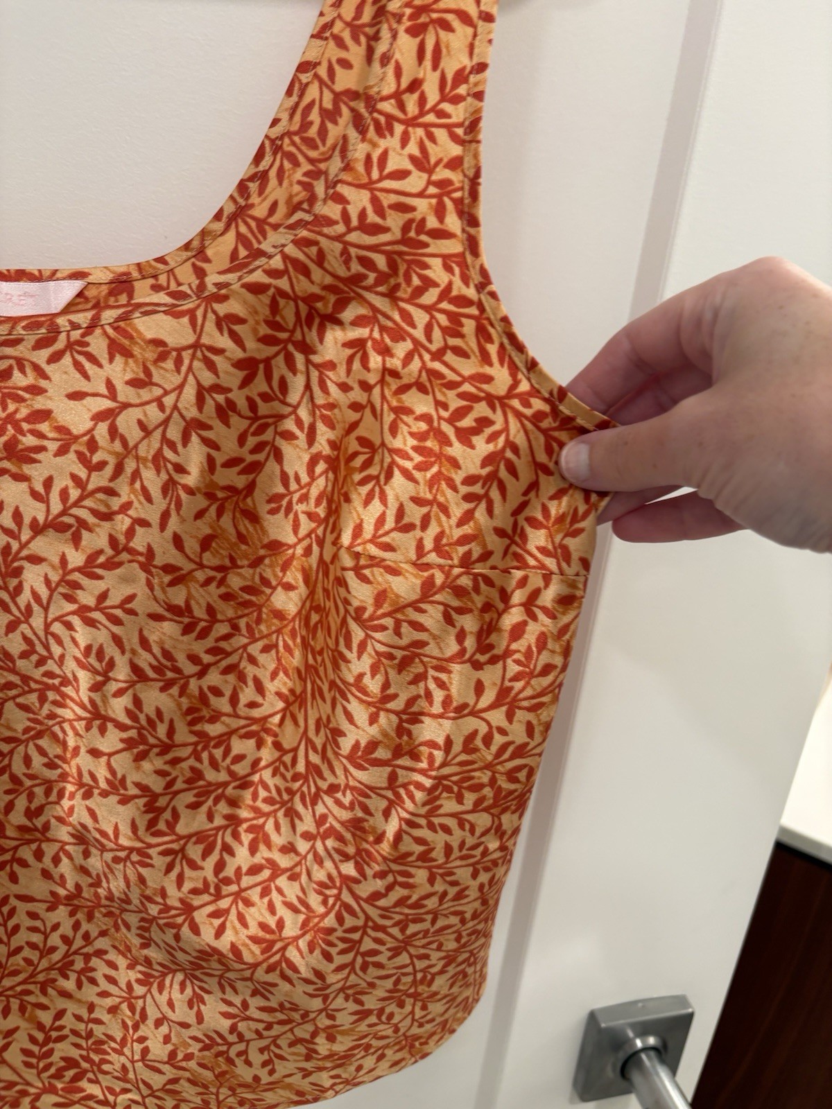 Victoria’s Secret Vintage 90s Y2K Orange Yellow Satin Tank Top Size Small