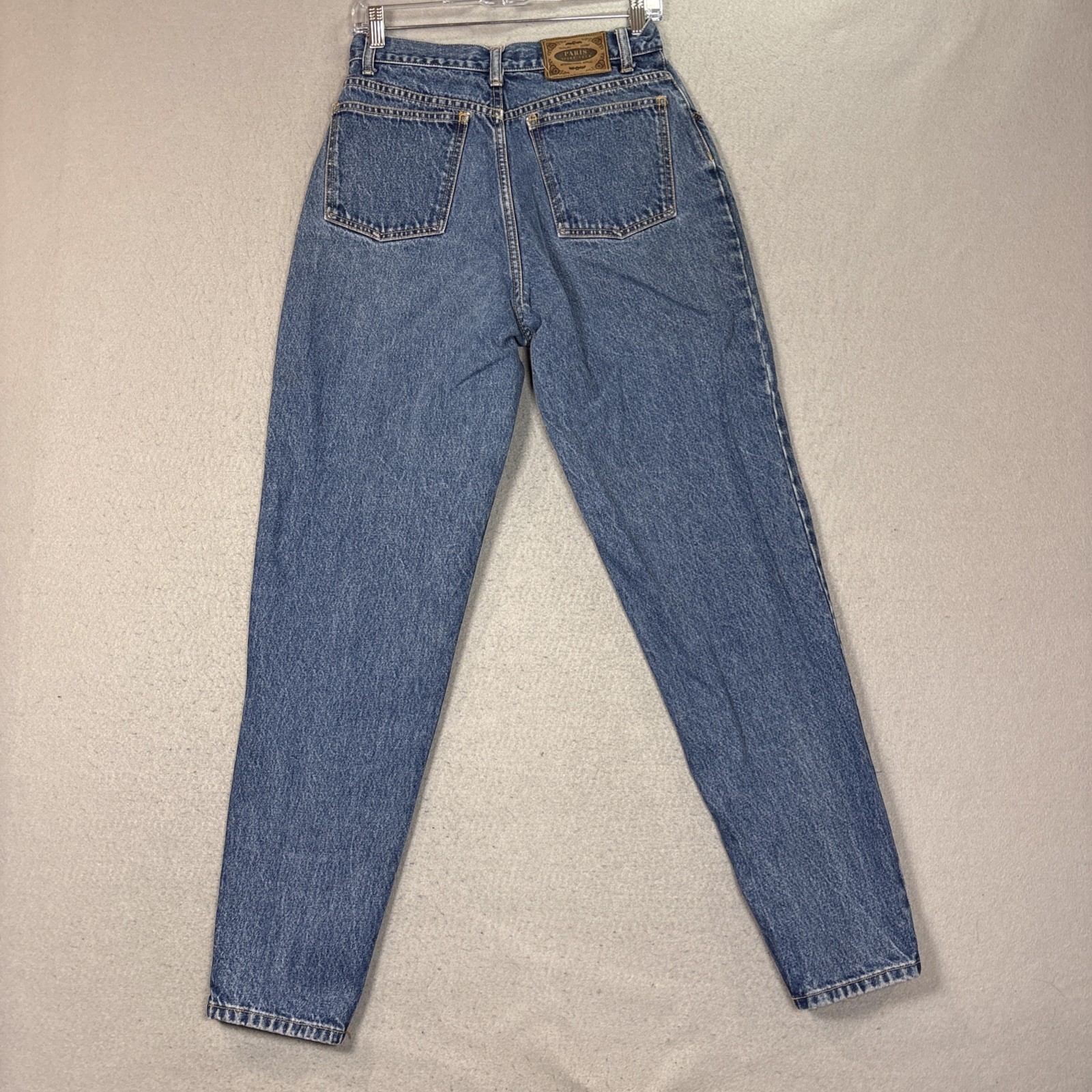 Paris Sport Club Vintage High Waisted Mom Jean Medium Wash Tapered Leg 90s Sz 11