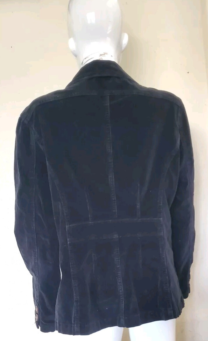 VTG Faded Glory Blazer Jacket Velour Velvet Womens black Sz XL(16/18 )90s