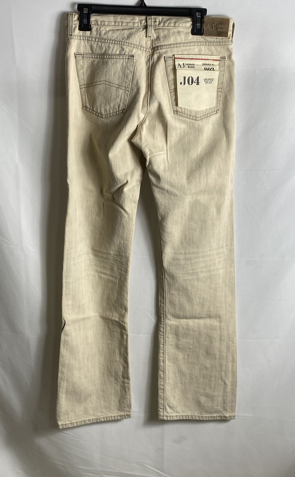 Armani Jeans Womens Tan Bootcut Jeans J04 Vintage Y2K NWT Made in Italy Sz 30×33