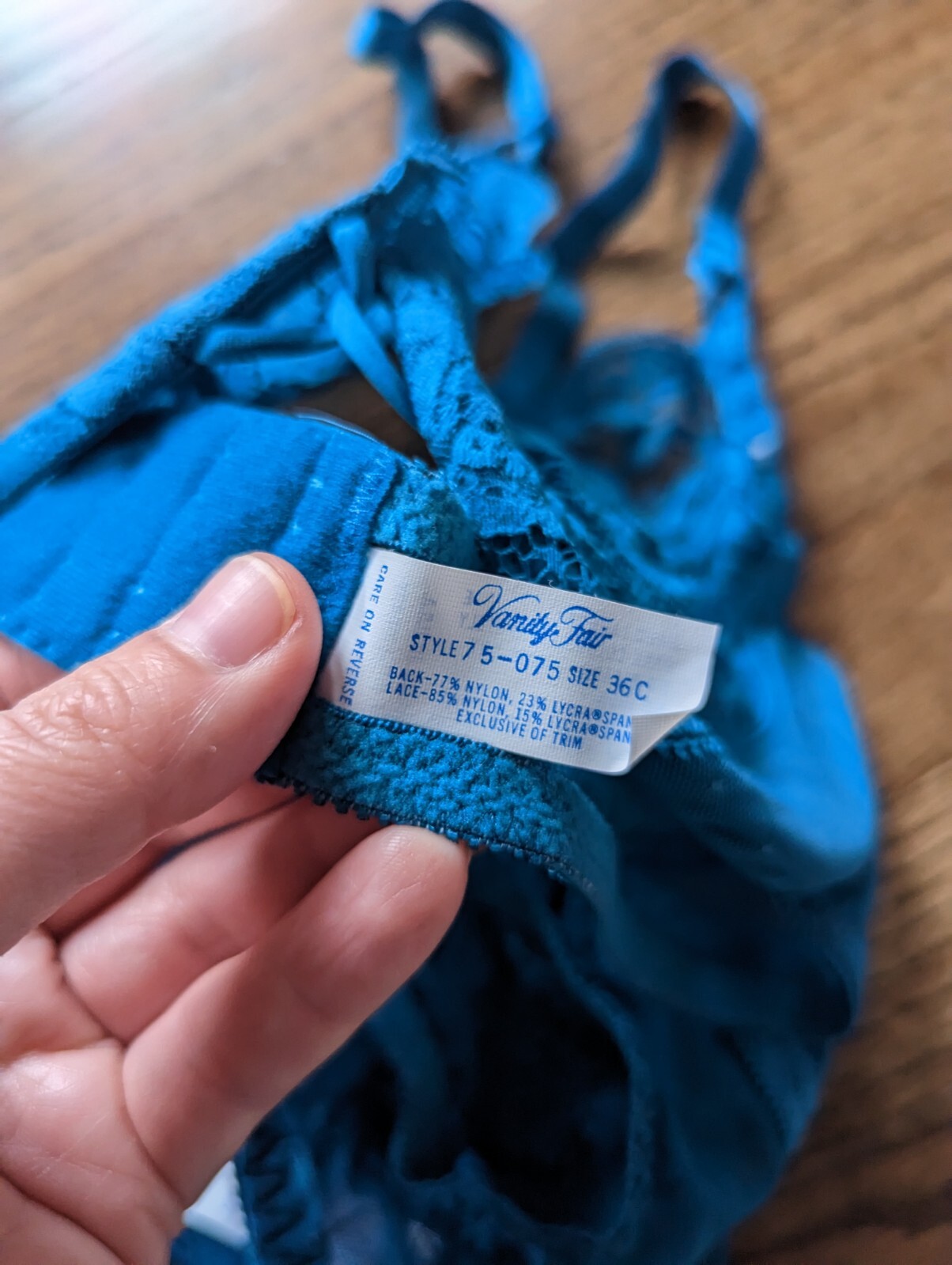Vintage VANITY FAIR Nylon Bra 36C & MEDIUM Bikini Panties SET NWOT HTF RARE SEXY
