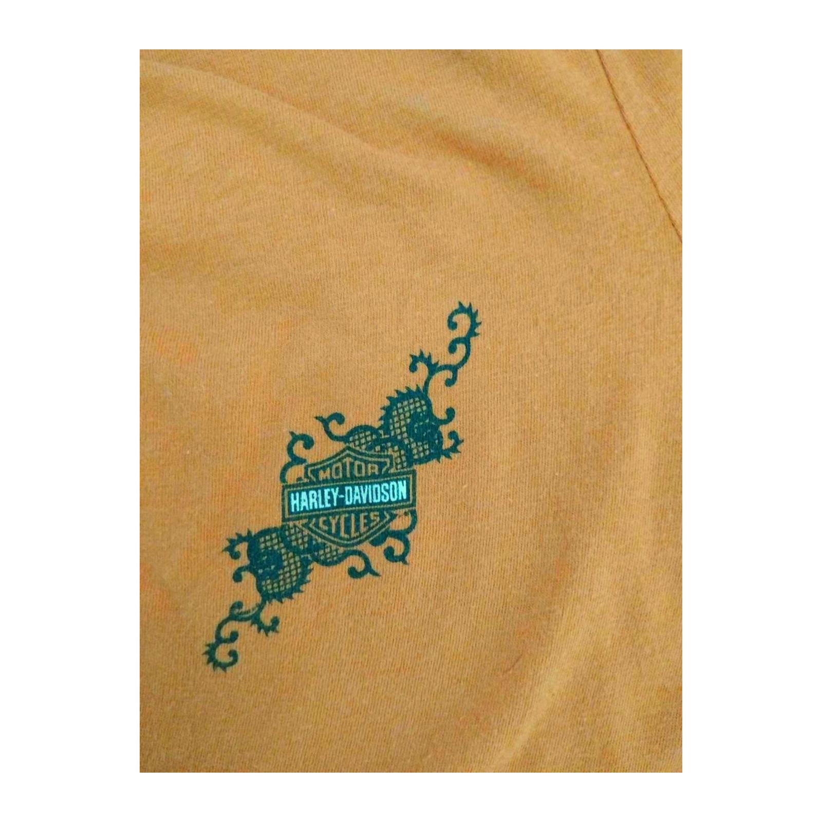 Harley Davidson Women’s Deep V Neck Blouse Orange XL