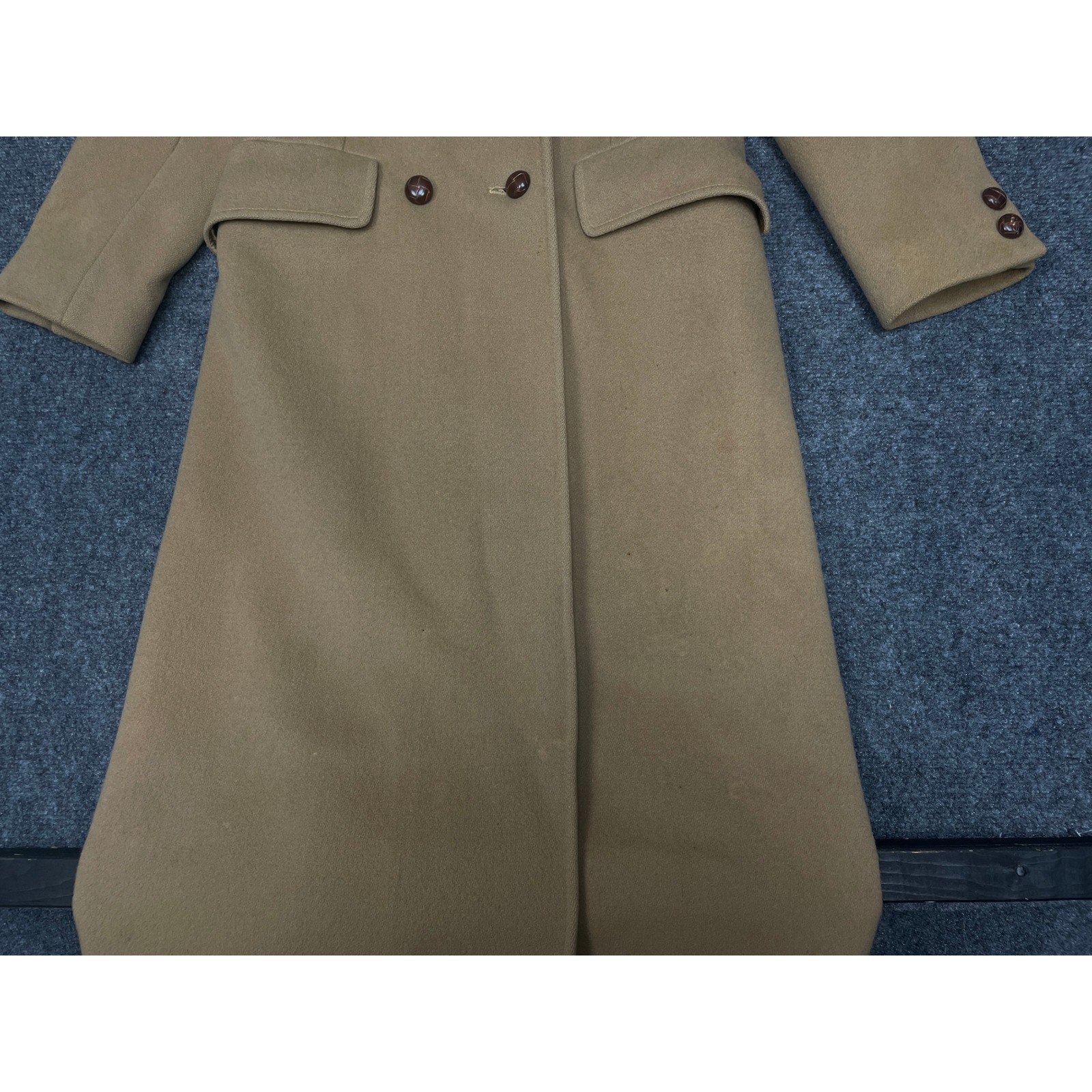 Vintage Camel Wool Coat Long Overcoat Minimalist Classic Tan Loresdale Women’s