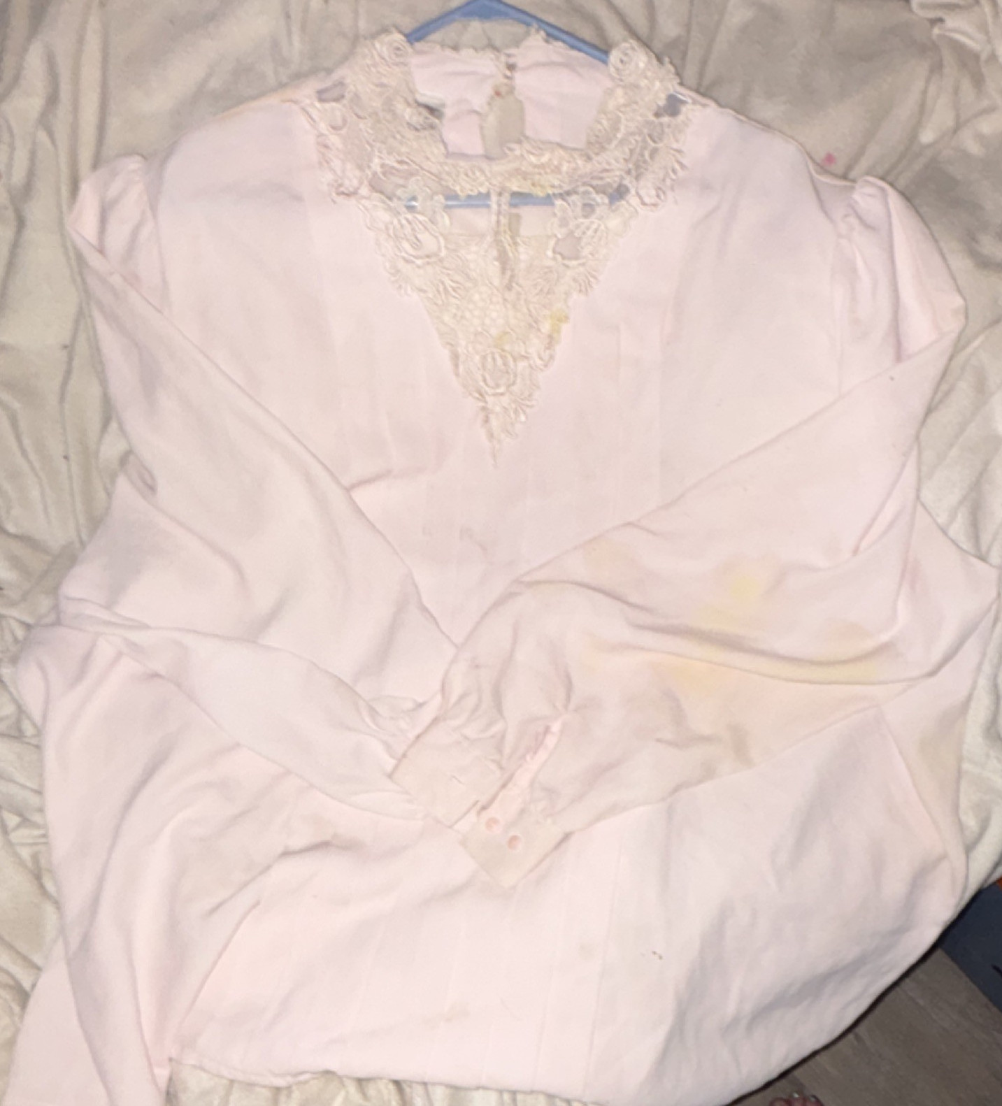 Harrington Woman Pink Victorian Plus Size 26W Polyester Robe Nightgown