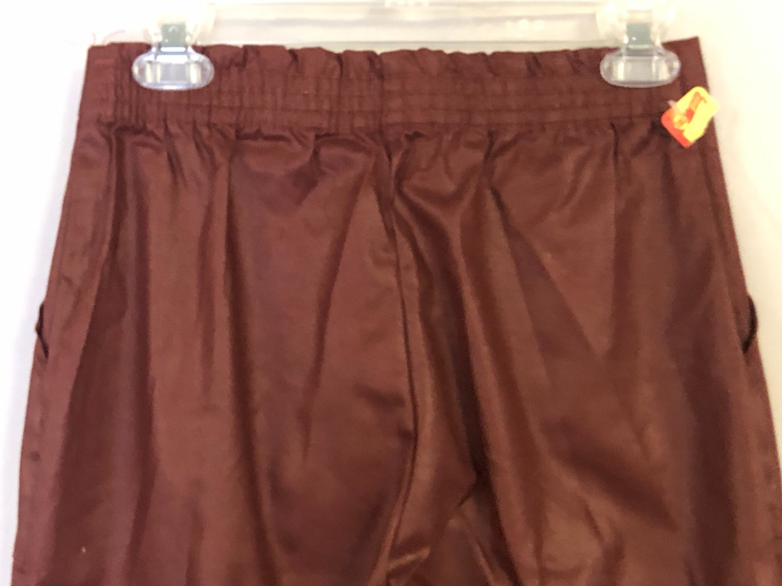 Vintage Maverick Pants Size 28-29 Waist 34 Inseam Shiny Sheen Rust Flare Jeans