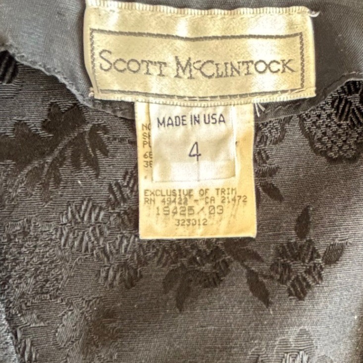 VTG Scott McClintock Damask Jacket S Shrug Whimsigoth Formal Elegant Bolero 4