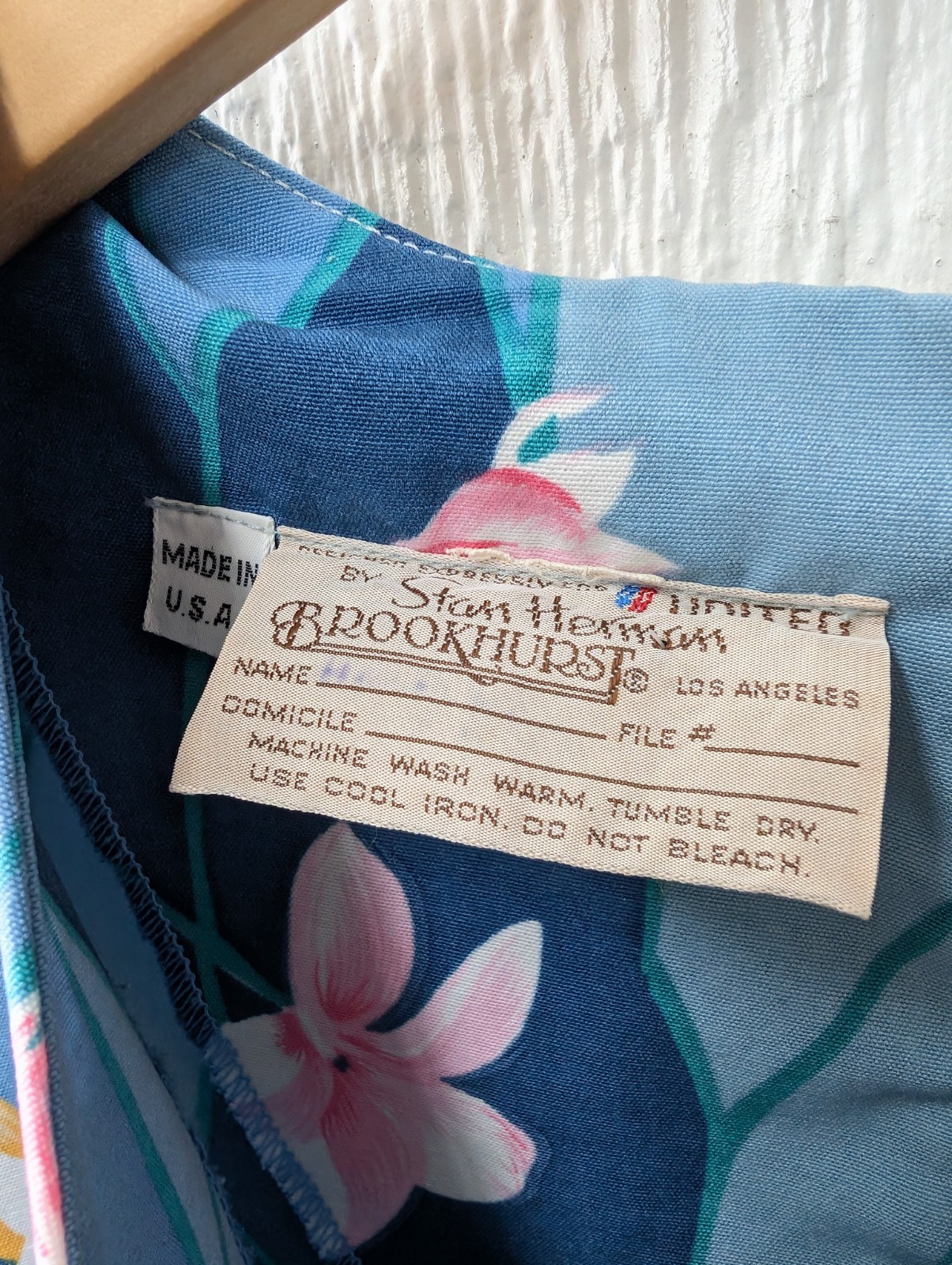 Rare United Airlines Stan Herman Brookhurst Hawaiian Flight Attendant Dress 14