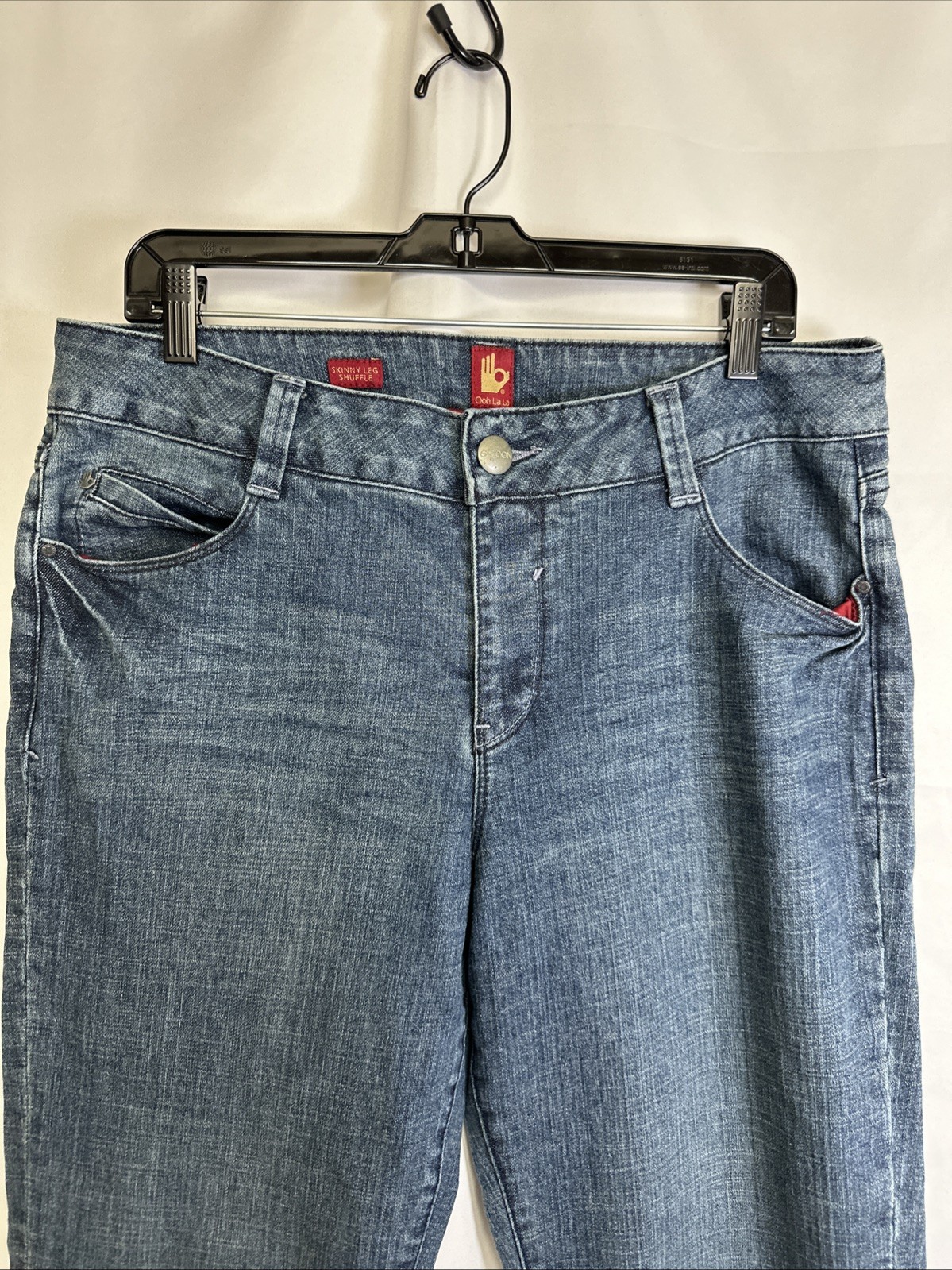 Sasson Womens Jeans Skinny Leg Shuffle Blue Sz- 14 #2149