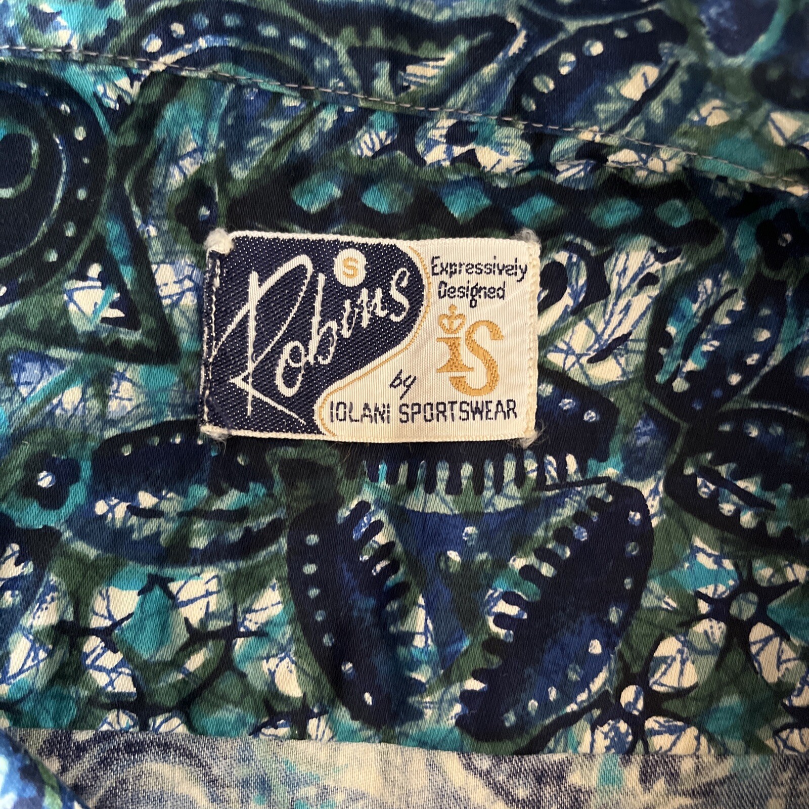 1950s Vintage Women S Robin’s For Iolani Aloha Shirt Repaired Selvedge Rayon