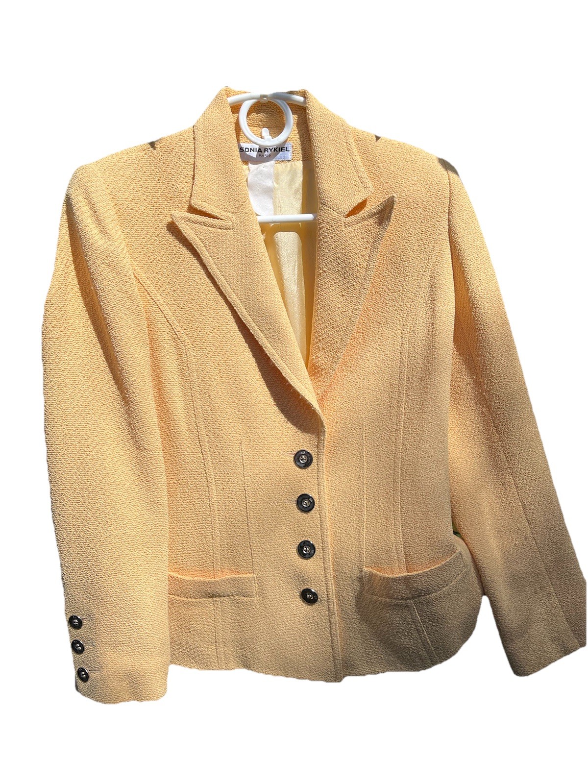 Sonia Rykiel Paris Vintage Lightweight Jacket Blazer Sherbert Orange S Buqle