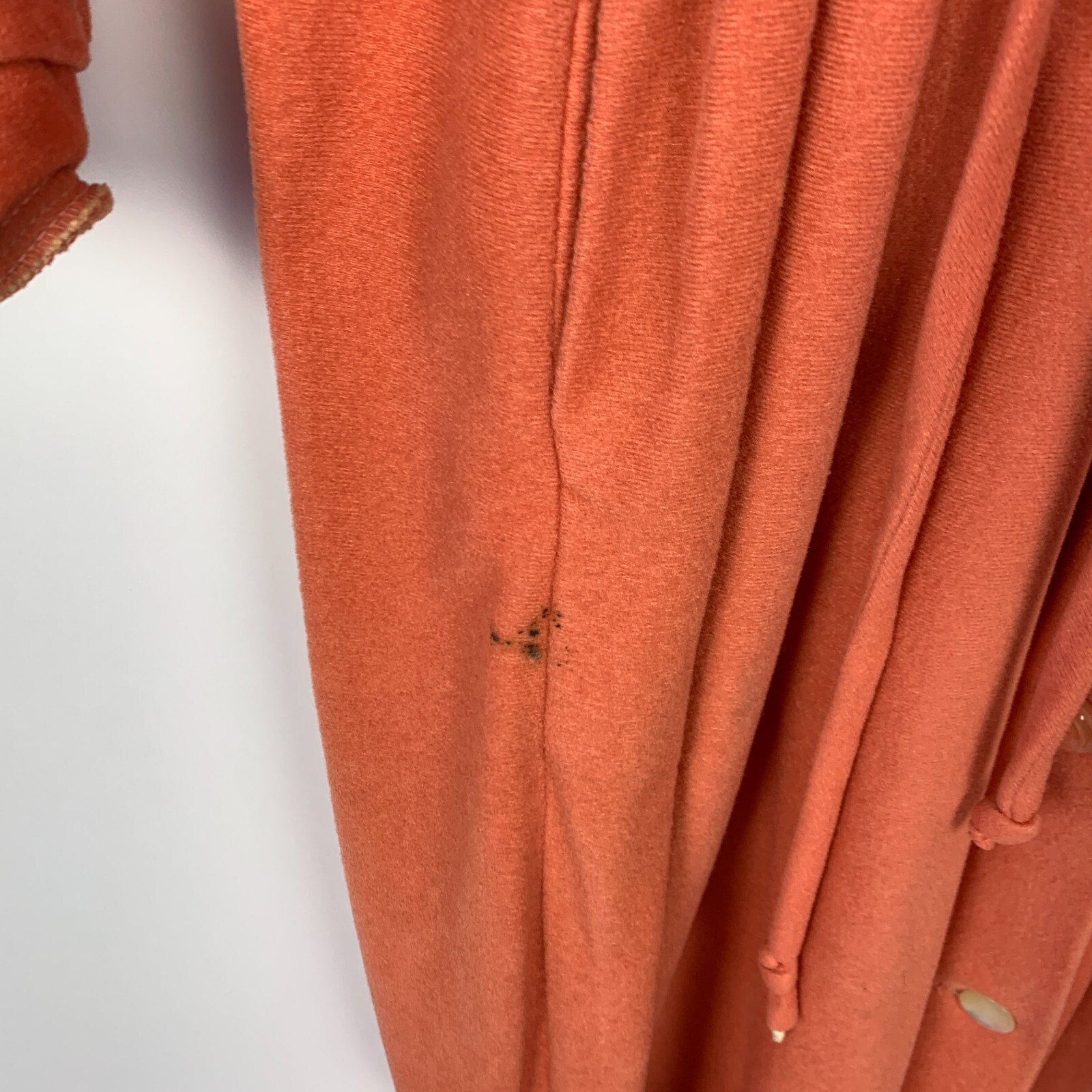 Vintage Lounge Craft Coral Velour Shirt House Dress Size Medium