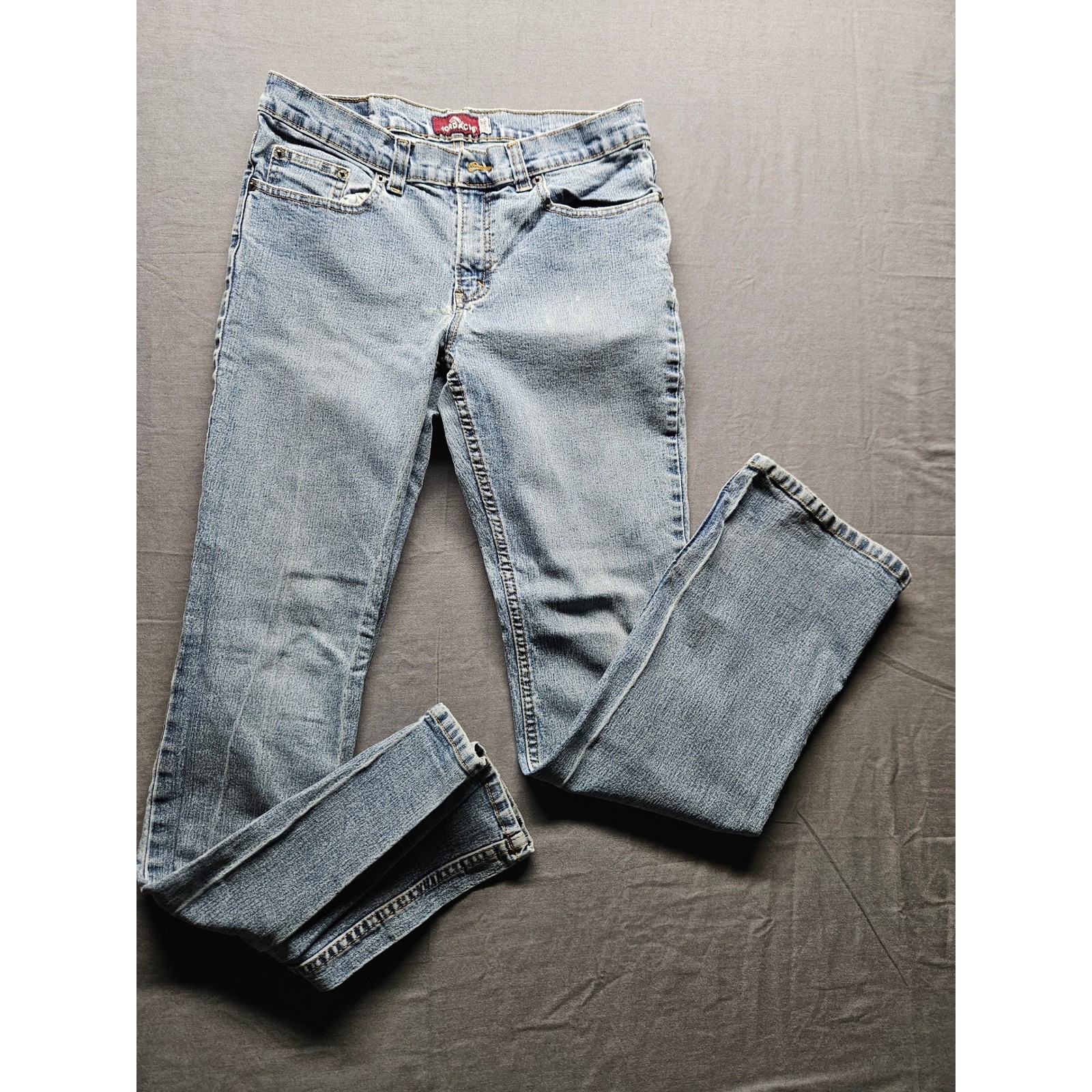 Jordache Low Rise Stretch Jeans Light Wash Denim Slim Fit Vintage Style