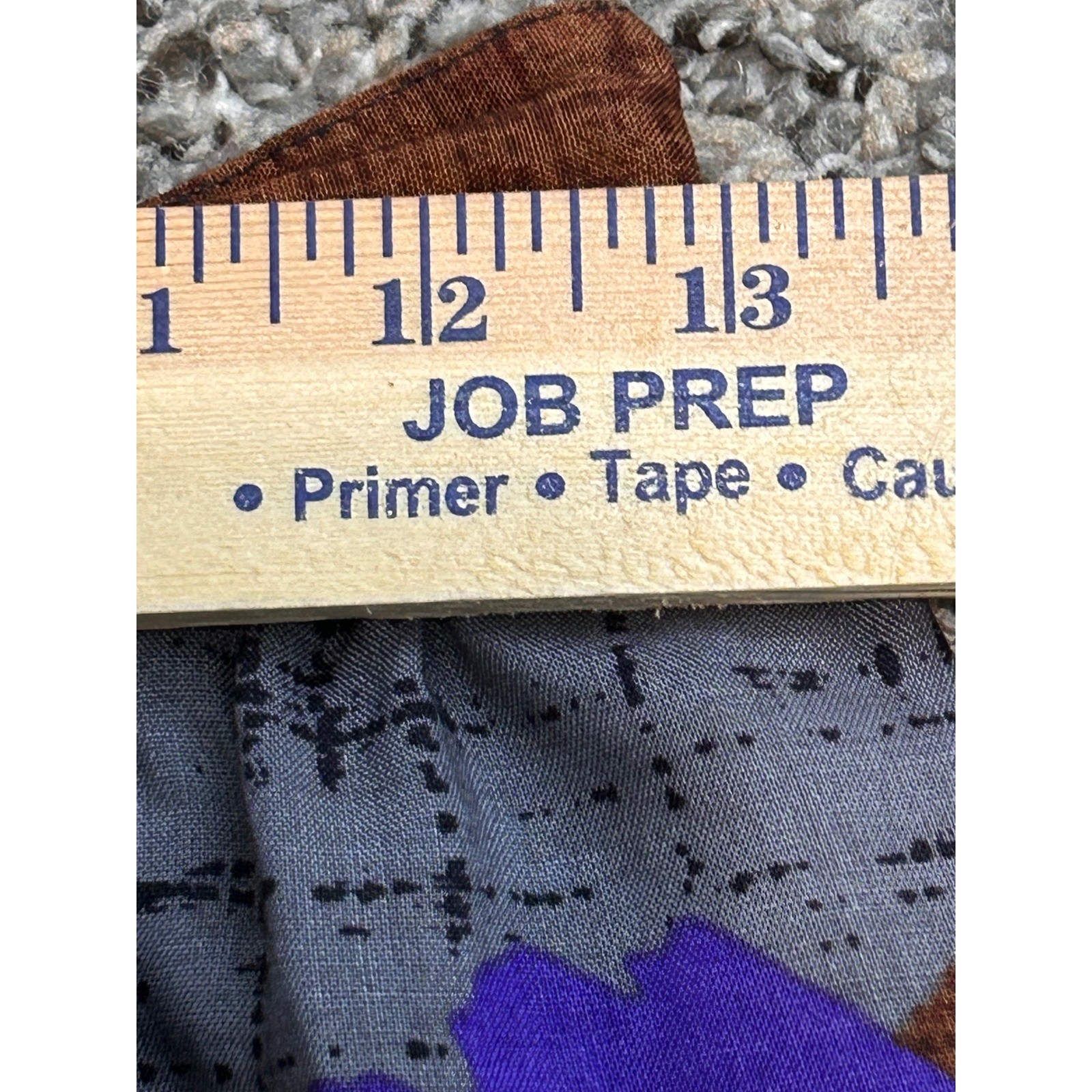 Vintage Kensington Square Abstract Print Midi Skirt Brown Purple Made in USA 4