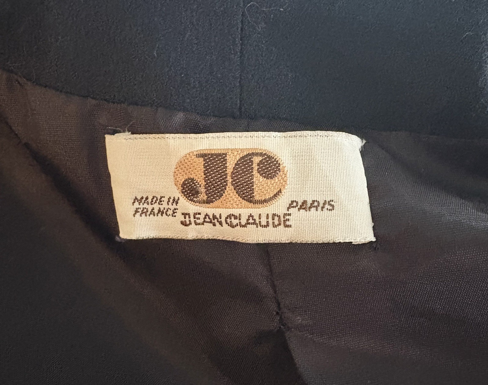 Vintage Jean Claude New Wool Navy blk Blazer Coat Women Paris France Size S/M