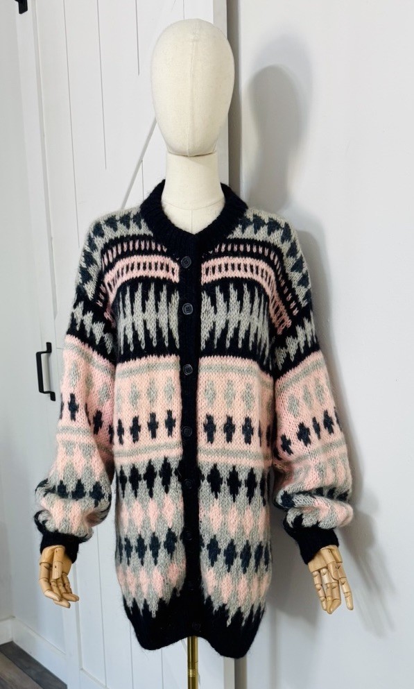 VTG Gaucho Sweaters Women Size L Cardigan Sweater Made In Argentina Mohair Wool