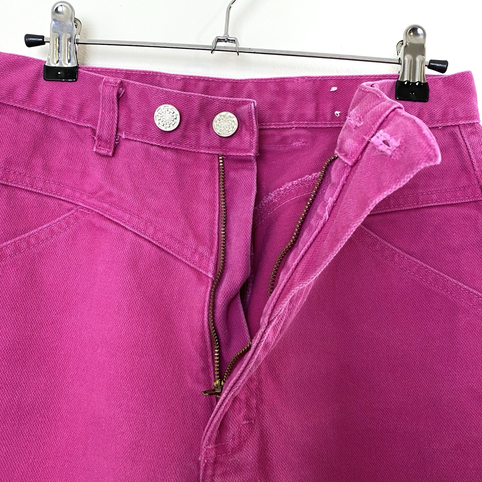 Vintage Jewell’s Classic Bottoms Womens Hot Pink Jeans Juniors 7 100% Cotton USA