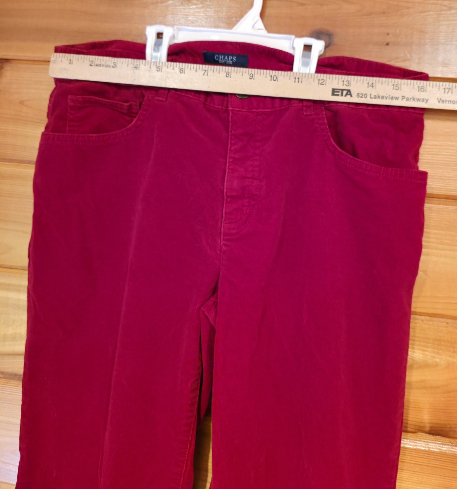 Vintage Chaps Red Wine Burgundy Corduroy Pants Women 12