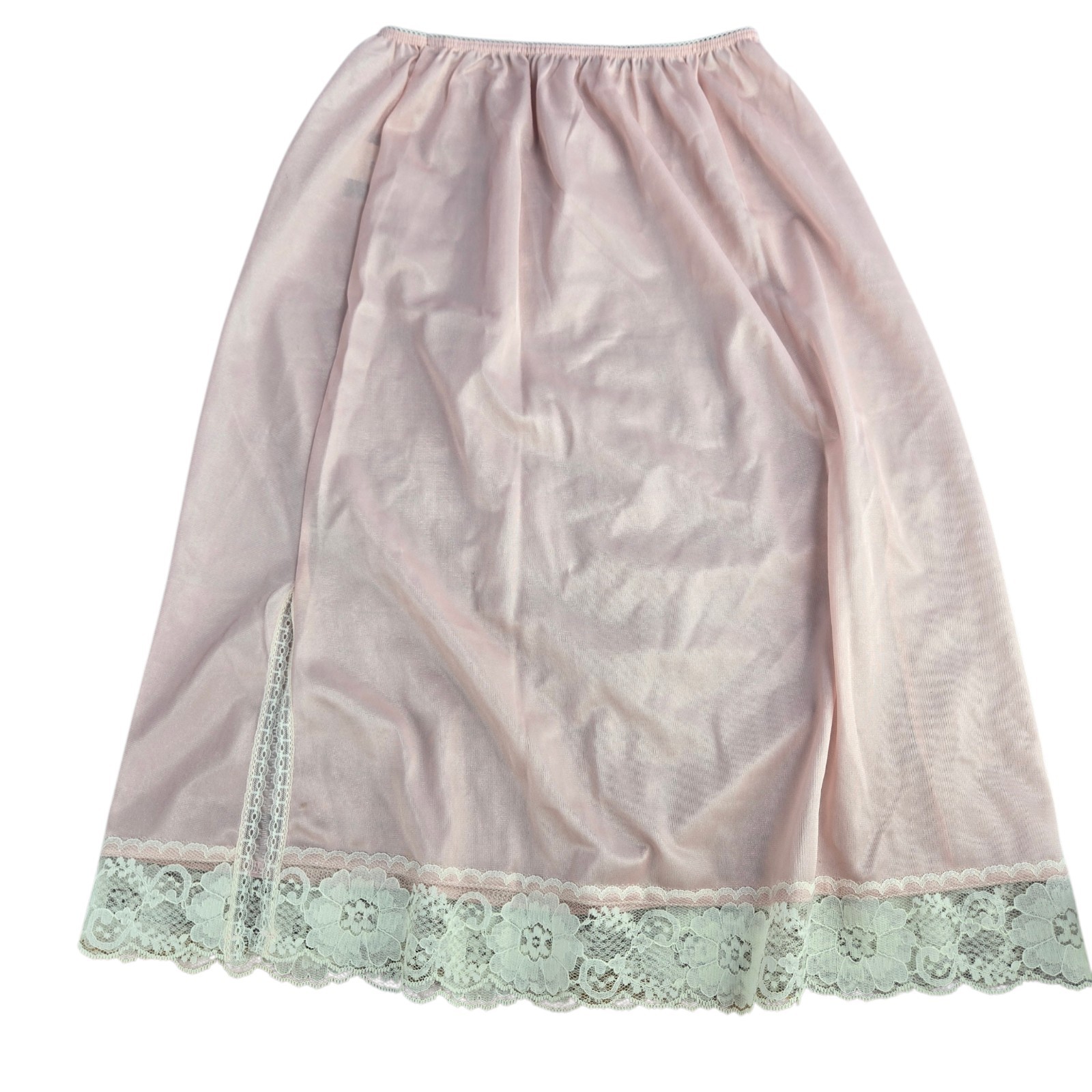 Private Treasures by Avon Pink Vintage 1960s Lace Edge Skirt Slip MINT