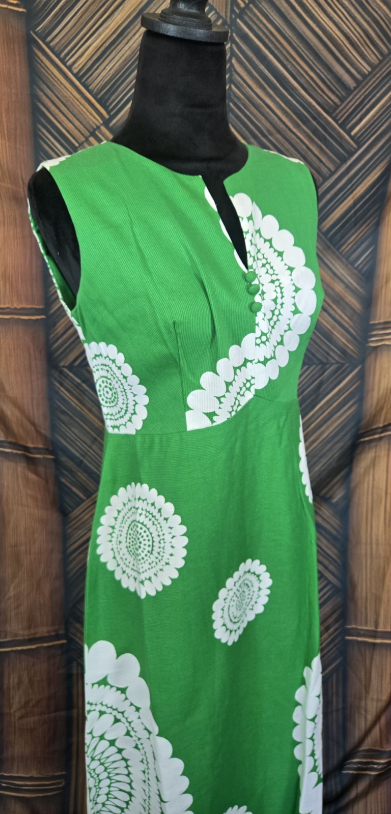Vintage Waltah Clarke Hawaiian Maxi Aloha Dress w6059