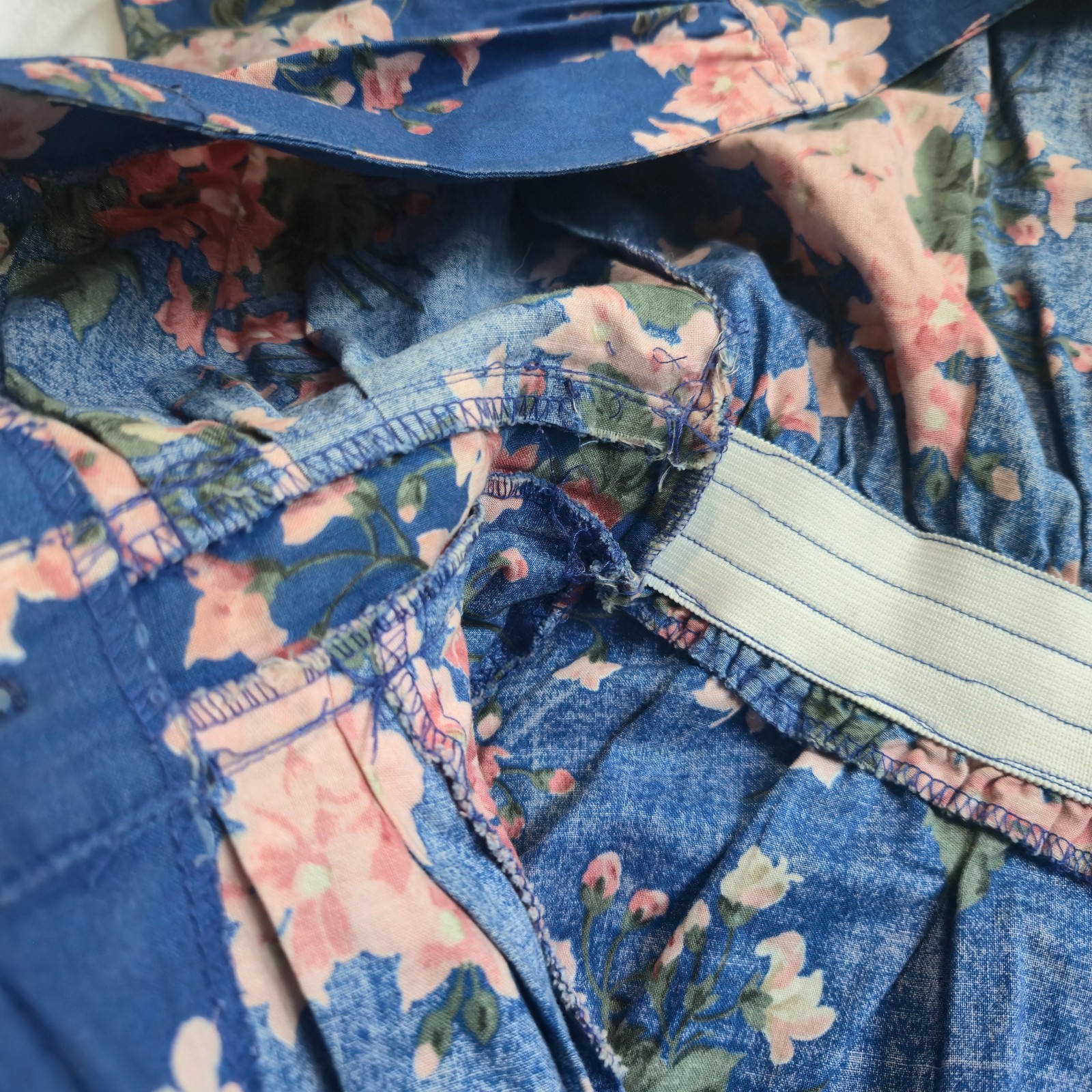 Vtg 90s Carol Anderson Petites Floral Midi Dress Pockets USA Cottagecore 2P