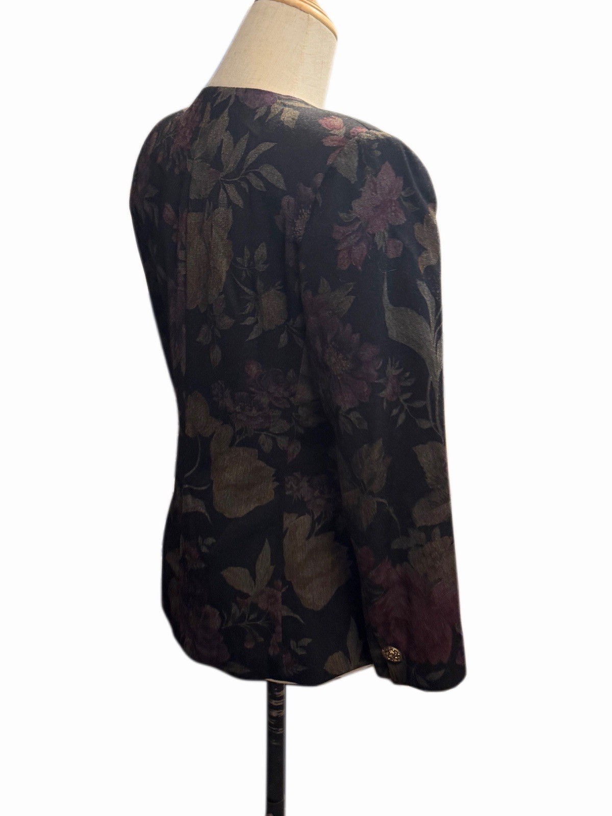 Vintage 90s Blazer Coat Woman’s Sz 2P Floral Whimsigoth Excellent Condition