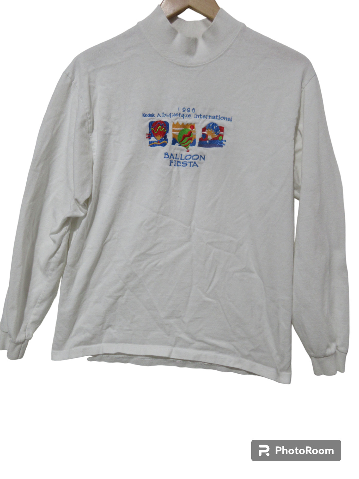 Vtg 1998 Kodak Albuquerque￼ Balloon Fiesta Graphic T-Shirt Tee Long Sleeve Top