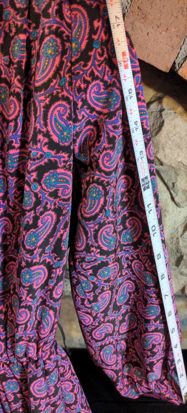 Vintage Henry-Lee Petites Pink Paisley Print Secretary Dress Elastic 6