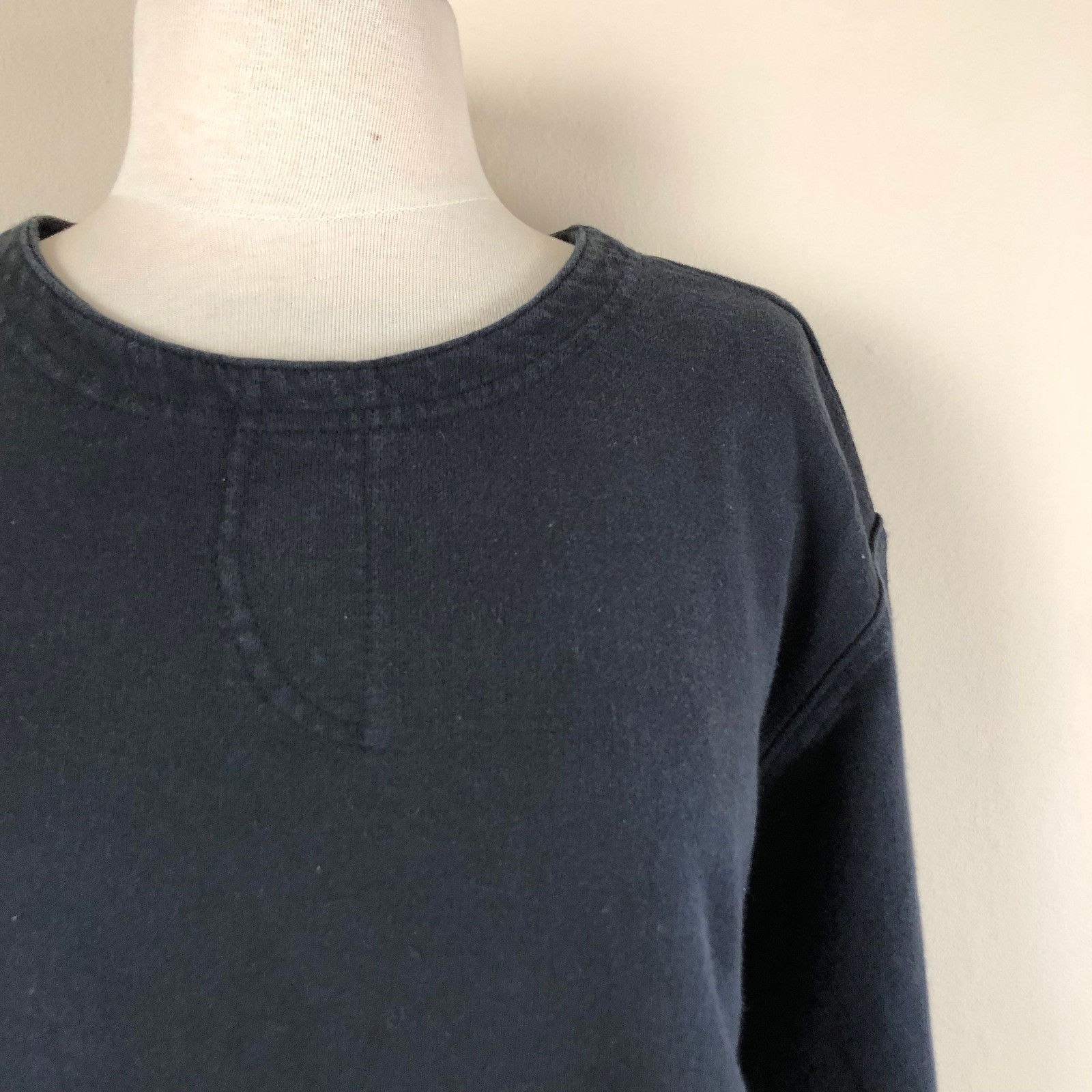 vintage 90s minimal tunic sweatshirt knit top linen minimalist grunge boho