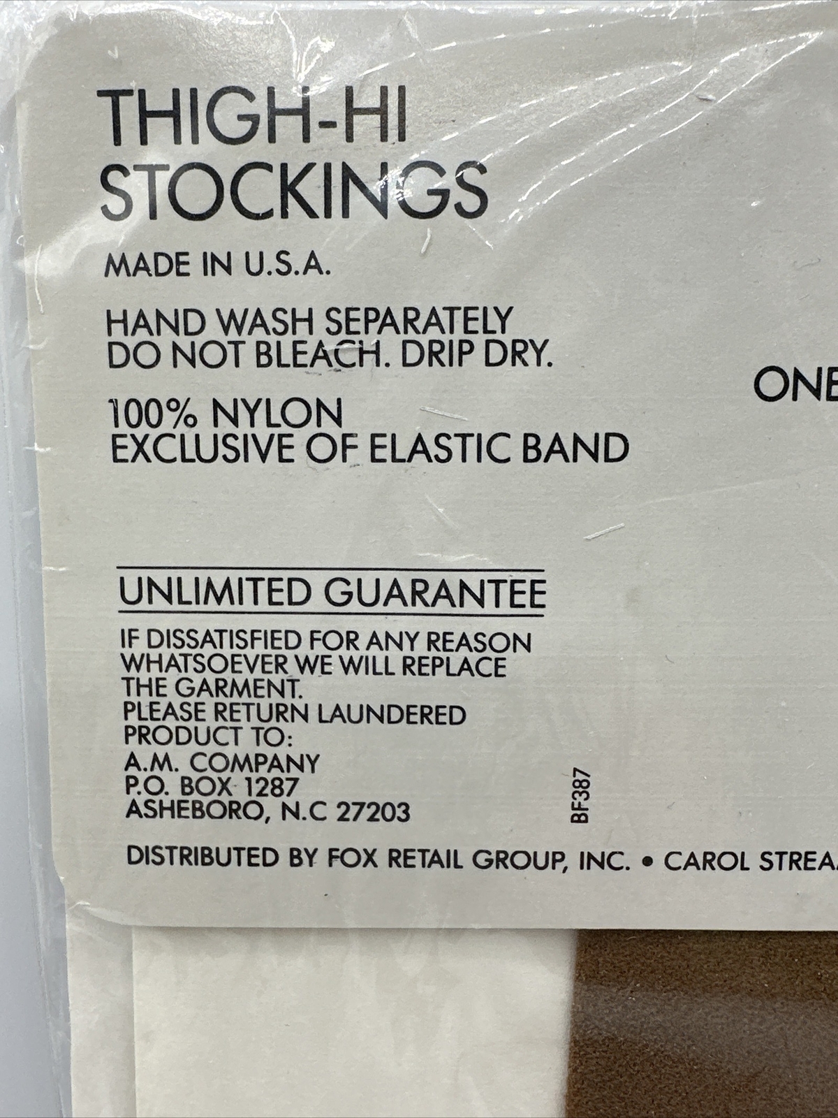 Ruth Barry Vintage Thigh-Hi Stockings One Size Fits 8 1/2-11