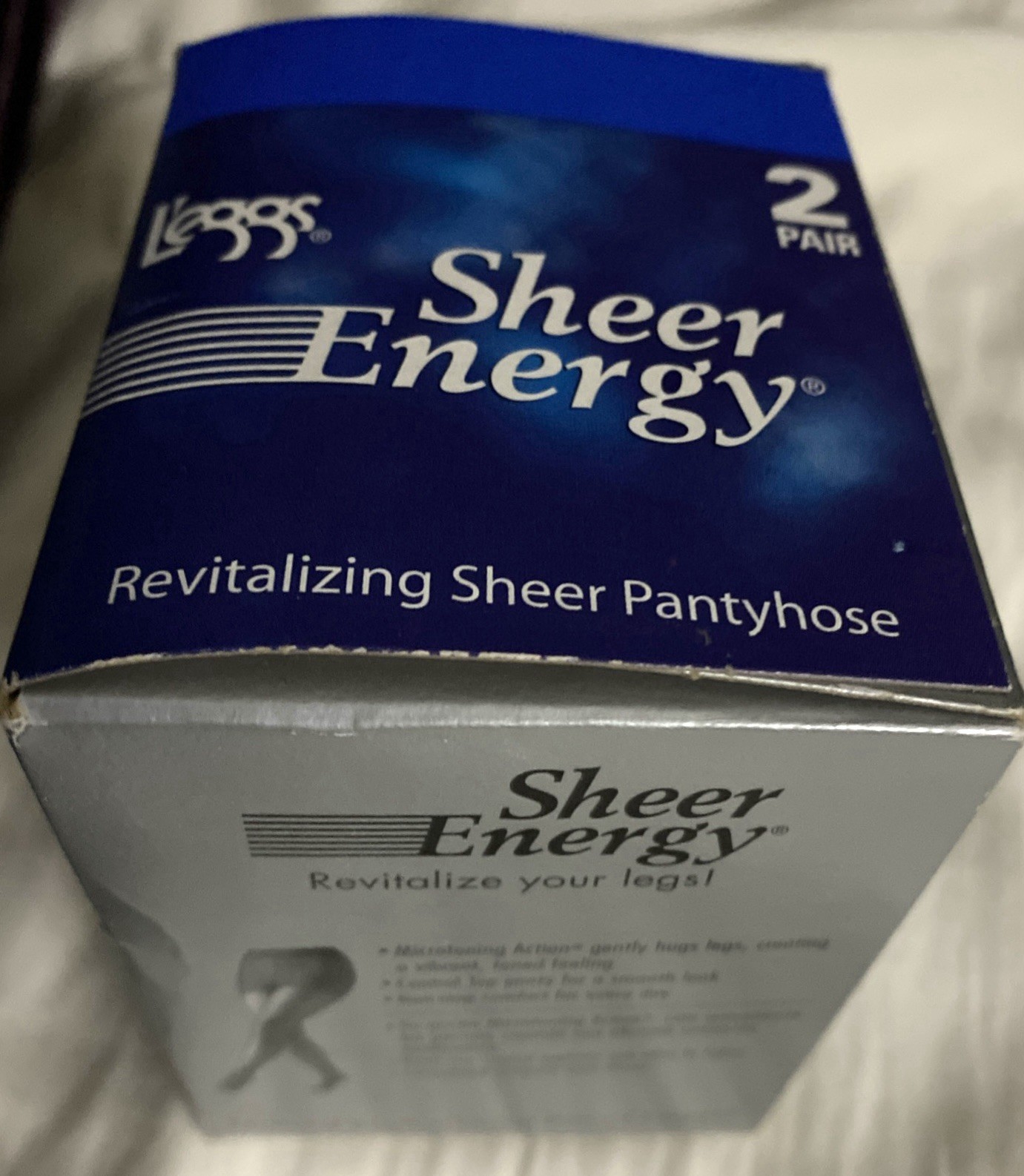Sheer Energy-L’eggs Vtg Suntan Sheer Boxed Pantyhose 2 Pairs Size Q Microtoning