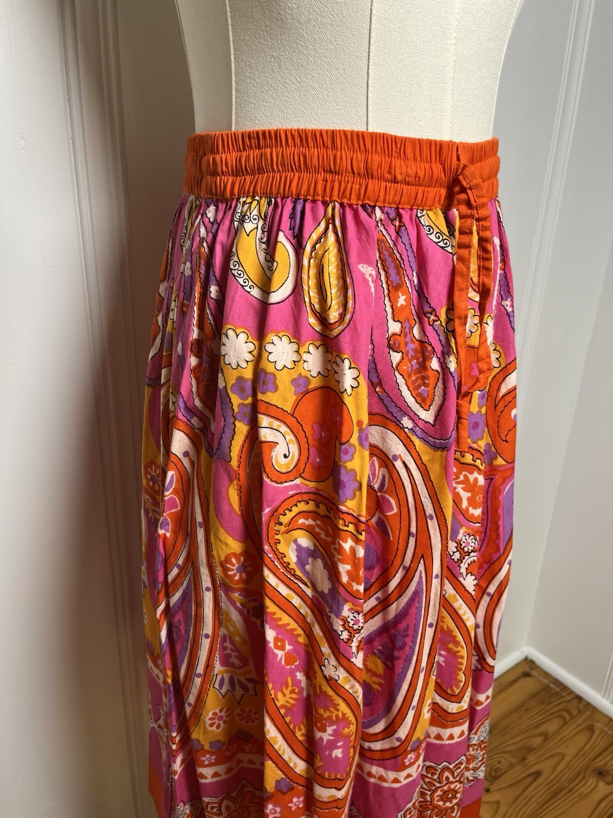 Vintage Jackpot Skirt FREE SIZE 100% Cotton Psychadelic Colorful 90s FAST SHIP