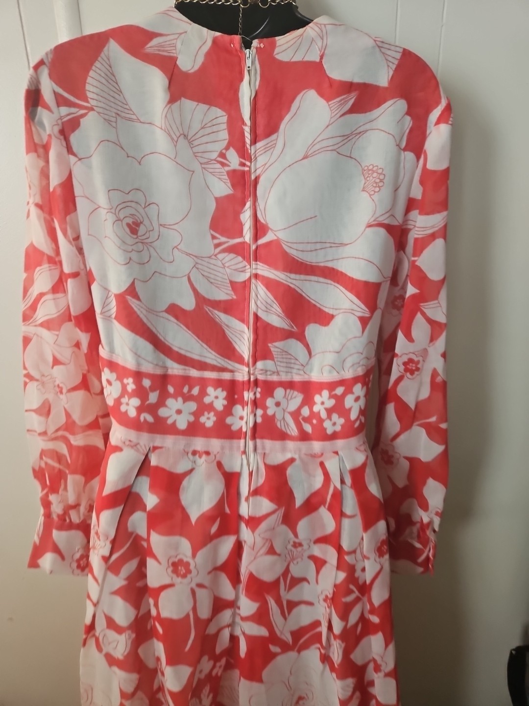 Avalon Classics Vintage Red And White 1960s Maxi Dress Size 10
