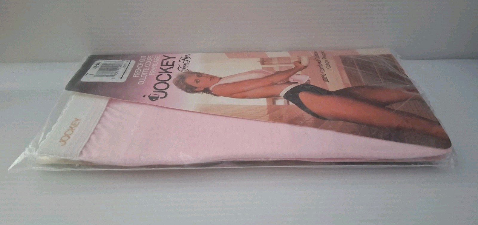 Vintage Jockey For Her French Cut High Waisted Brief Panties Pink Size 7 Large