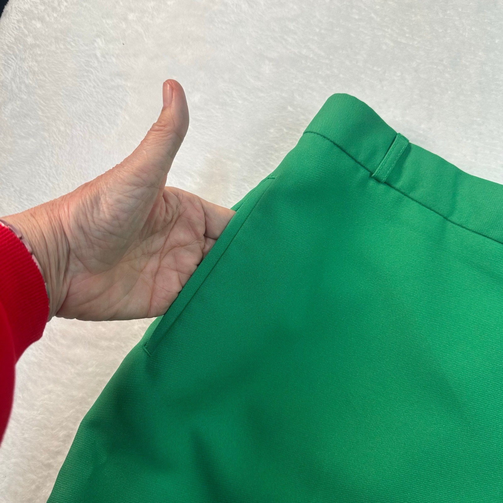 Vintage Green Wide Leg Trousers Women Size 22 Kelly Green High Rise